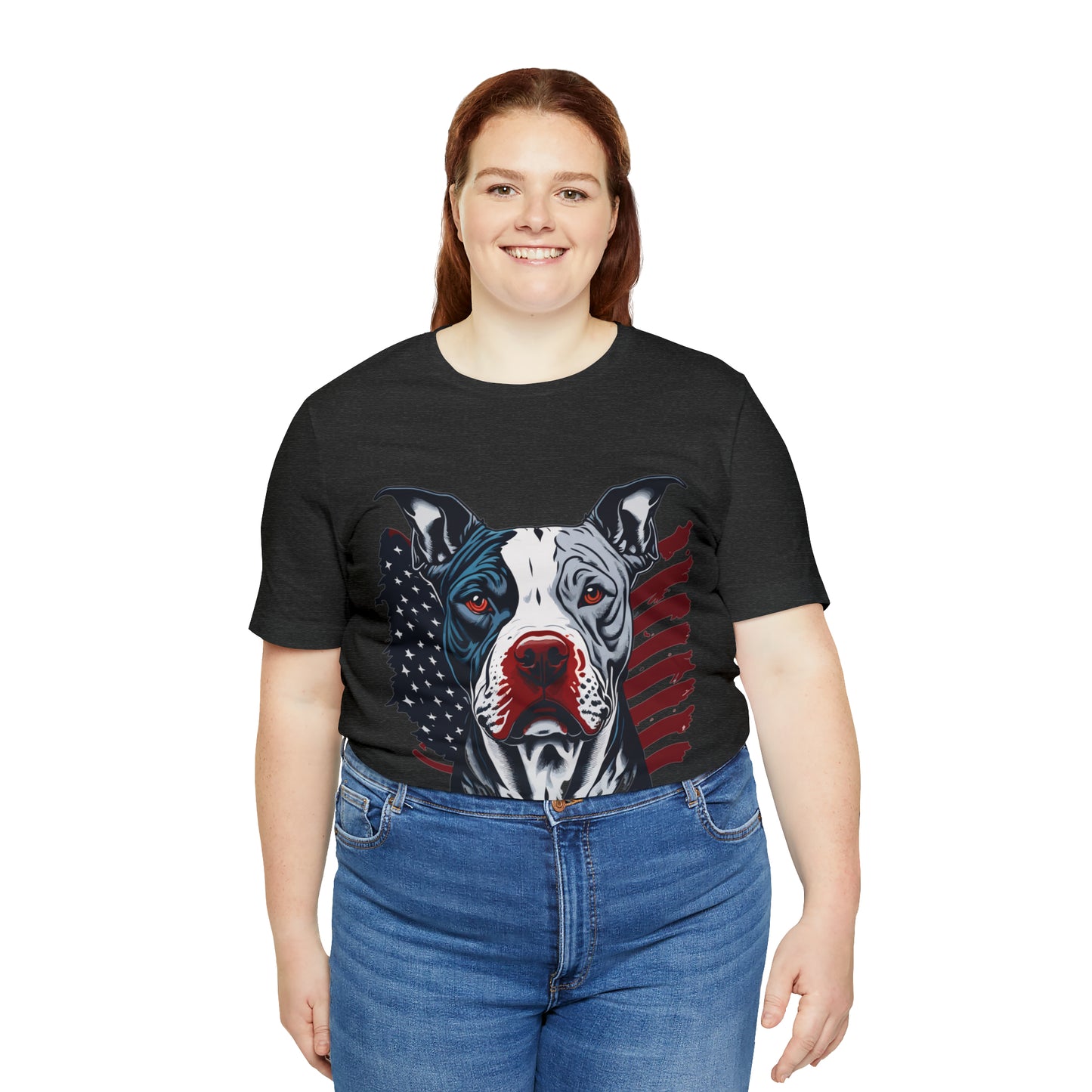 Pit bull 4th of July Unisex Jersey Short Sleeve Tee Patriotic