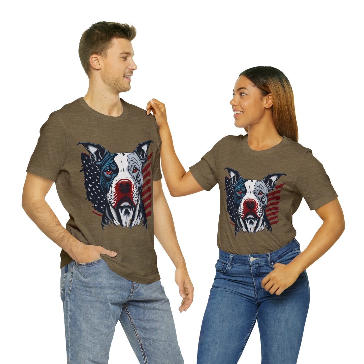 Pit bull 4th of July Unisex Jersey Short Sleeve Tee Patriotic