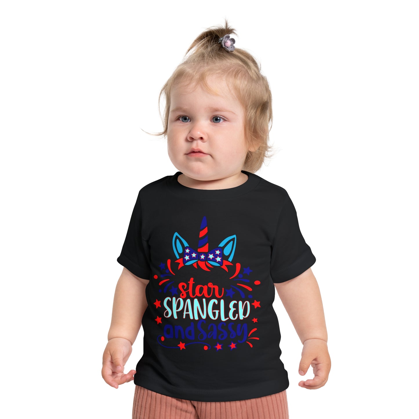 Star Spangled and Sassy 4th of July Baby Short Sleeve T-Shirt Patriotic