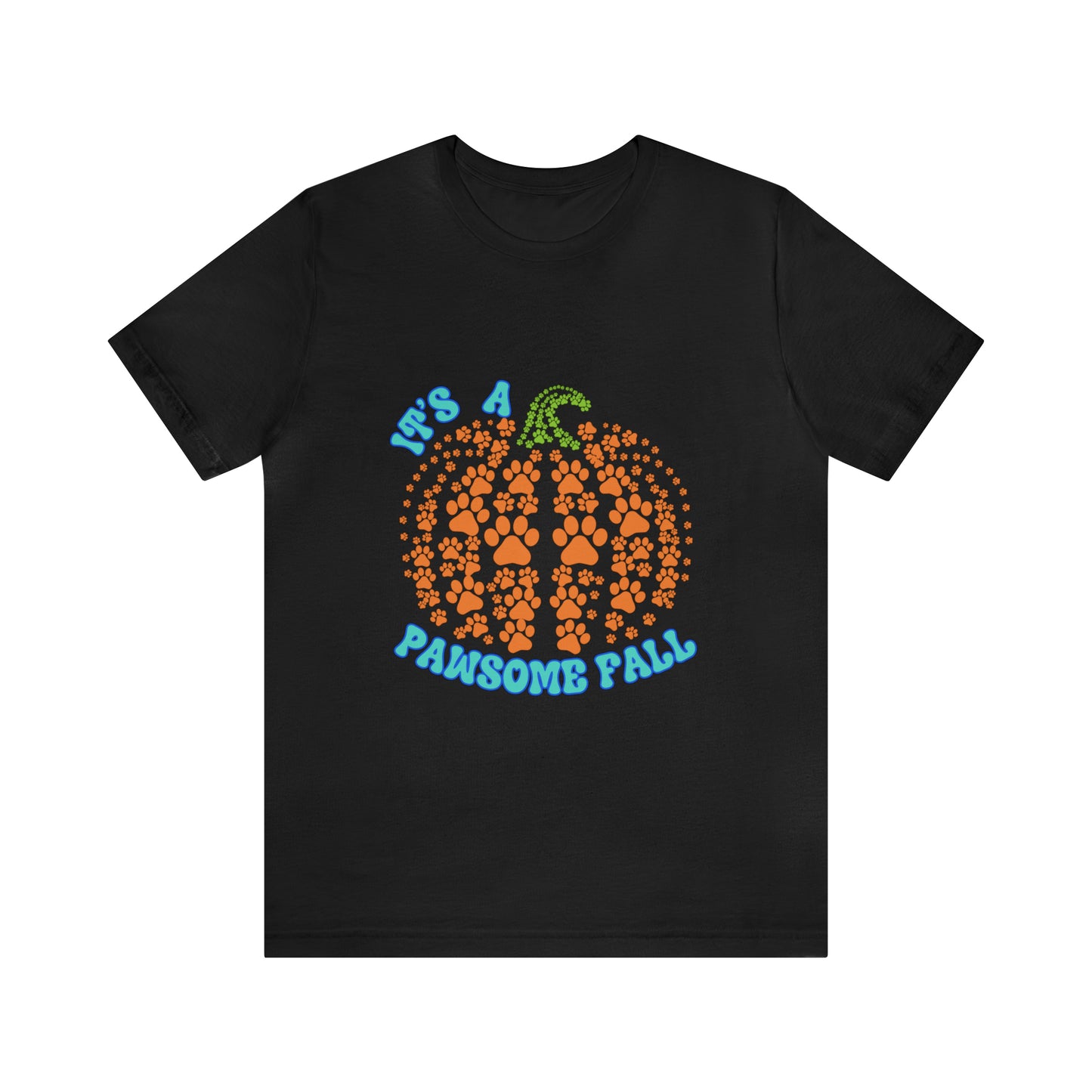 It's a Pawsome Fall Pawprint Pumpkin T shirt, Fall Shirt, Dog Lover Gift, Cat Lover GIft