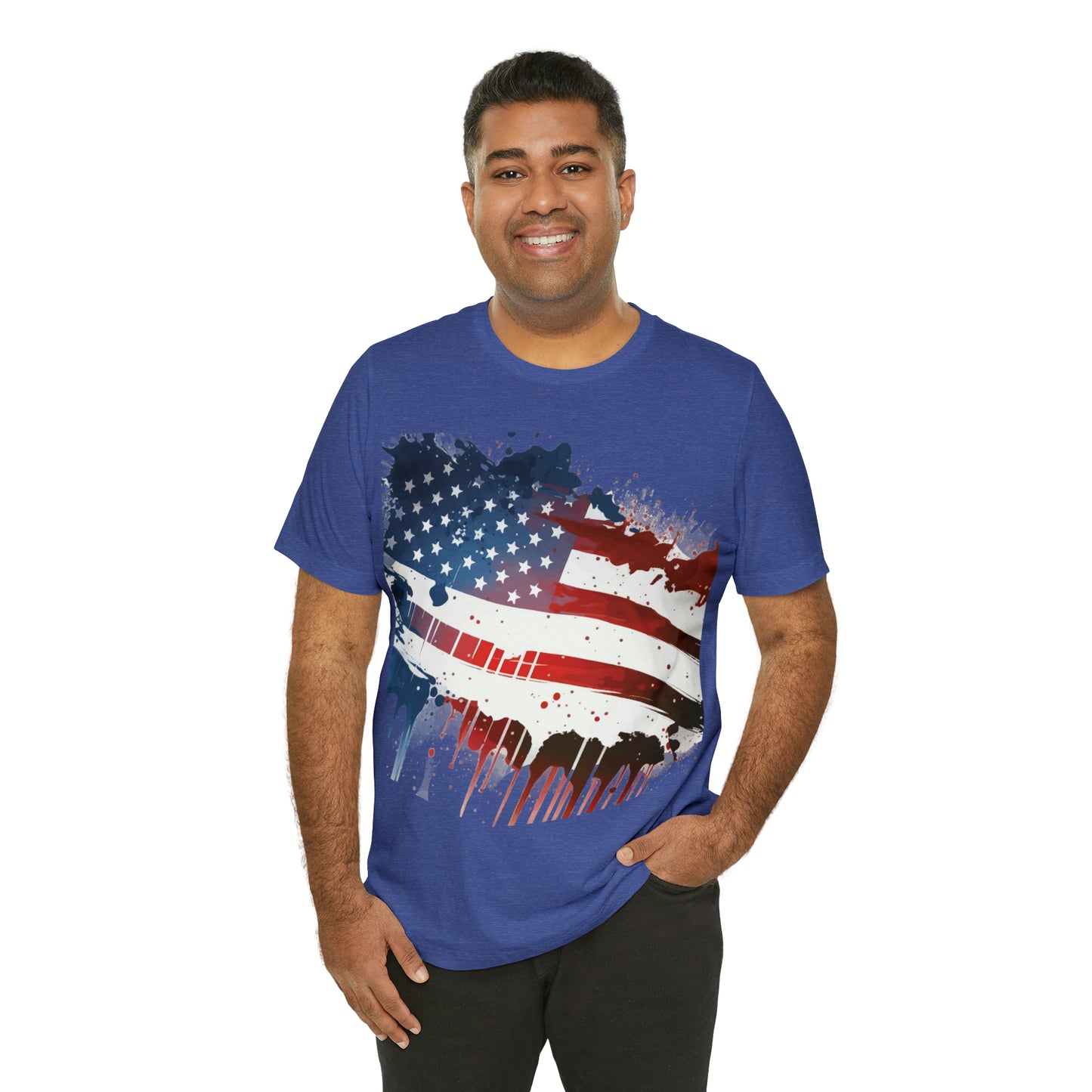 American Flag Unisex Jersey Short Sleeve Tee Patriotic July 4th