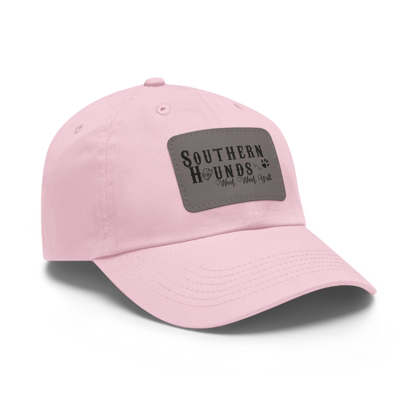 Dad Southern Hounds Hat with Leather Patch (Rectangle)