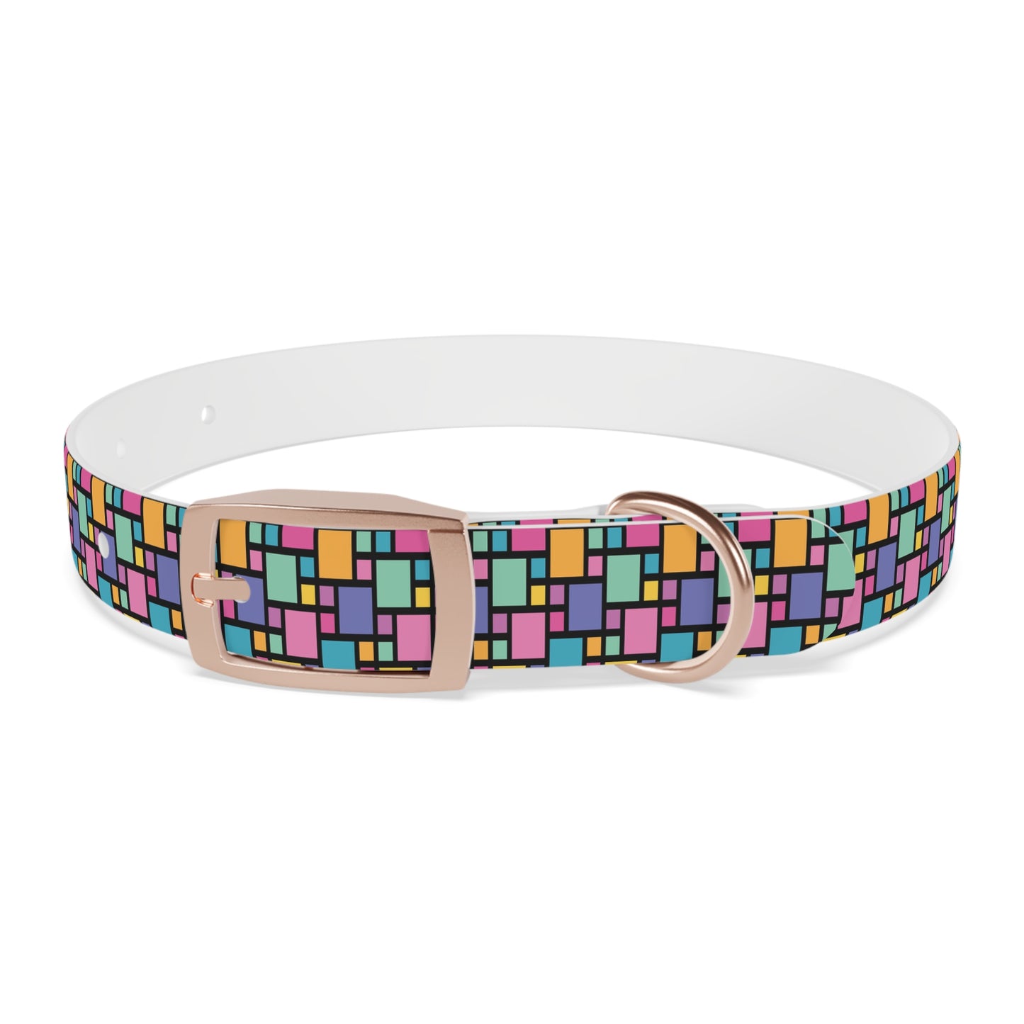 Retro Multicolor Plaid Dog Collar