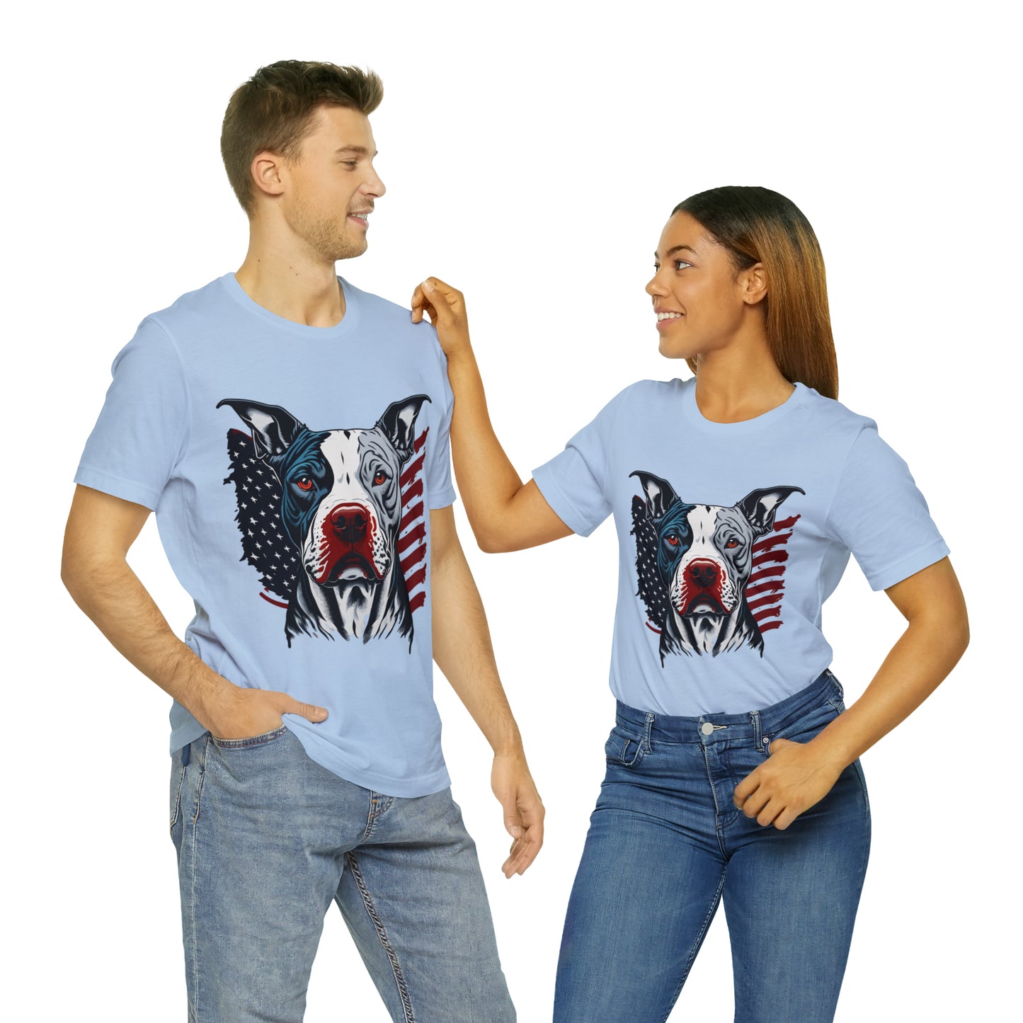 Pit bull 4th of July Unisex Jersey Short Sleeve Tee Patriotic
