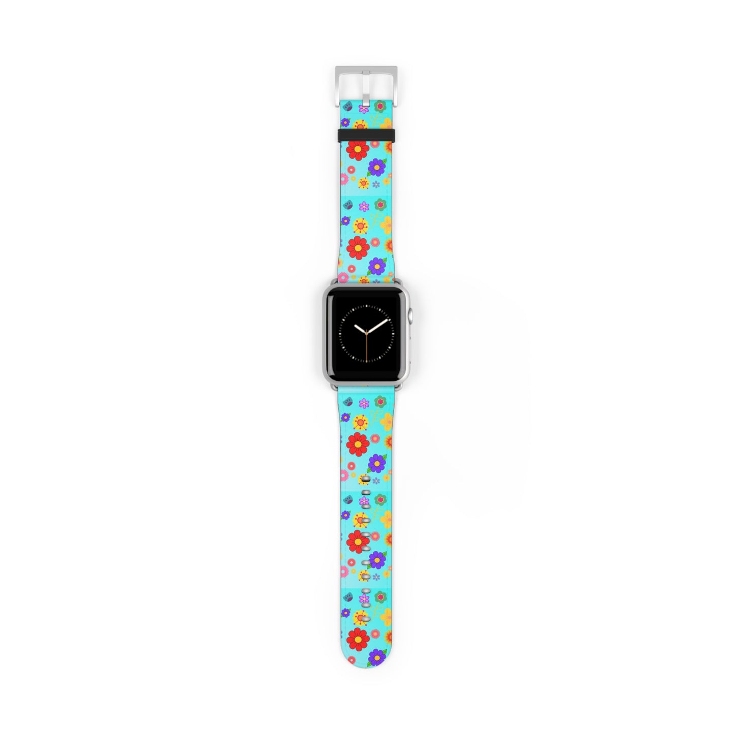 Retro Floral Turquoise Apple Watch Band