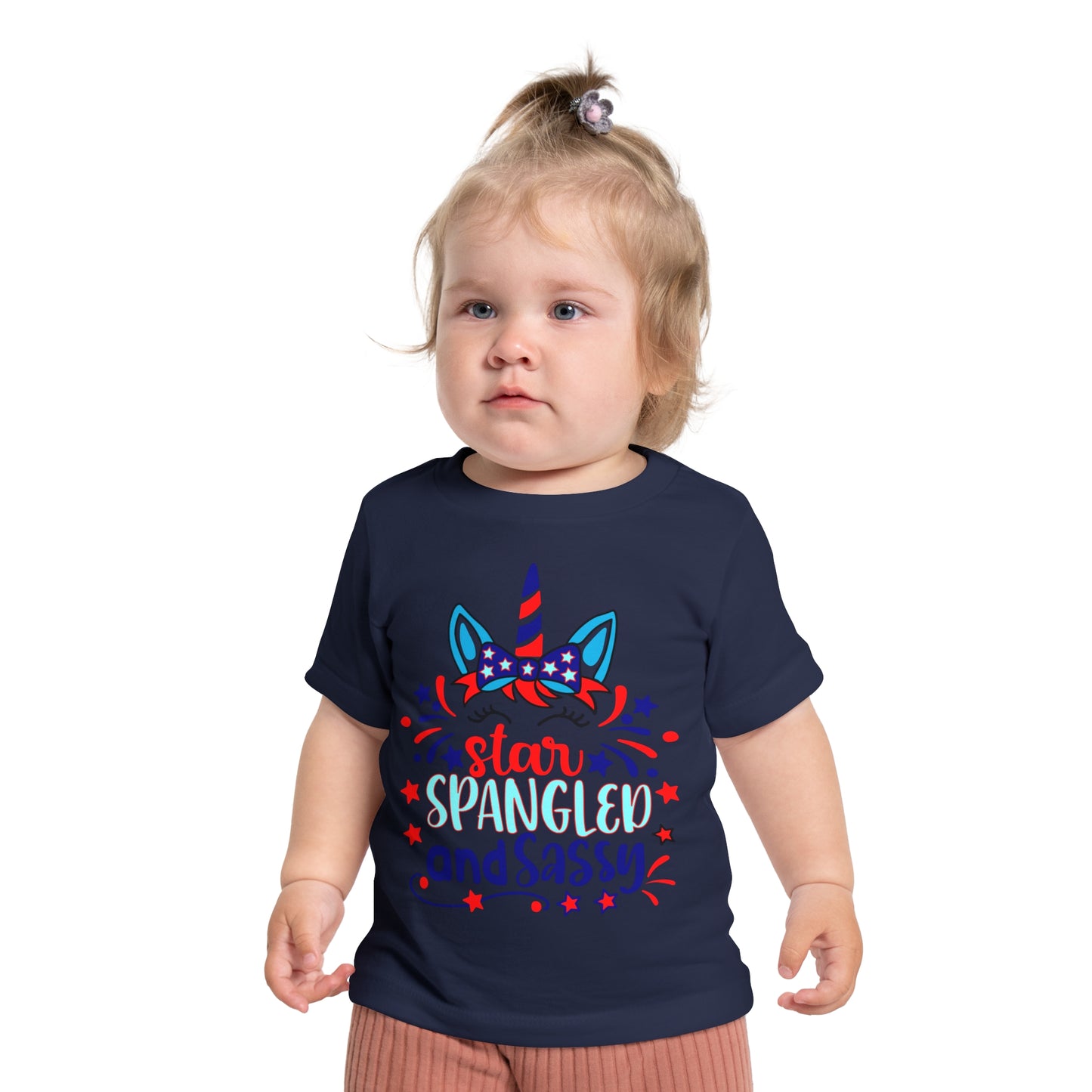 Star Spangled and Sassy 4th of July Baby Short Sleeve T-Shirt Patriotic