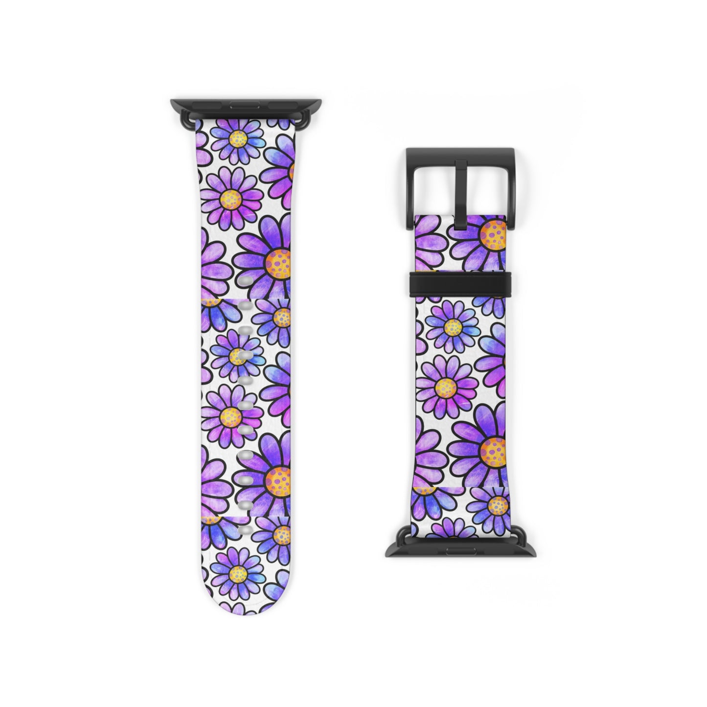 Retro Purple Flower Apple Watch Band