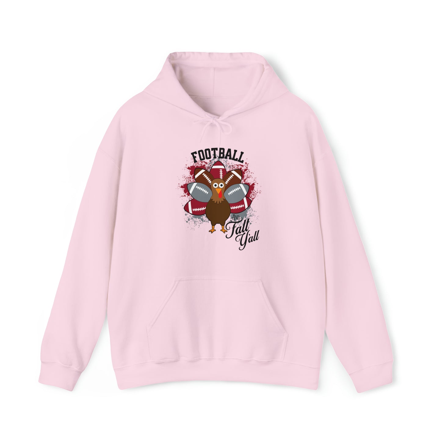 Custom Crimson and Gray Football and Fall Hooded Sweatshirt