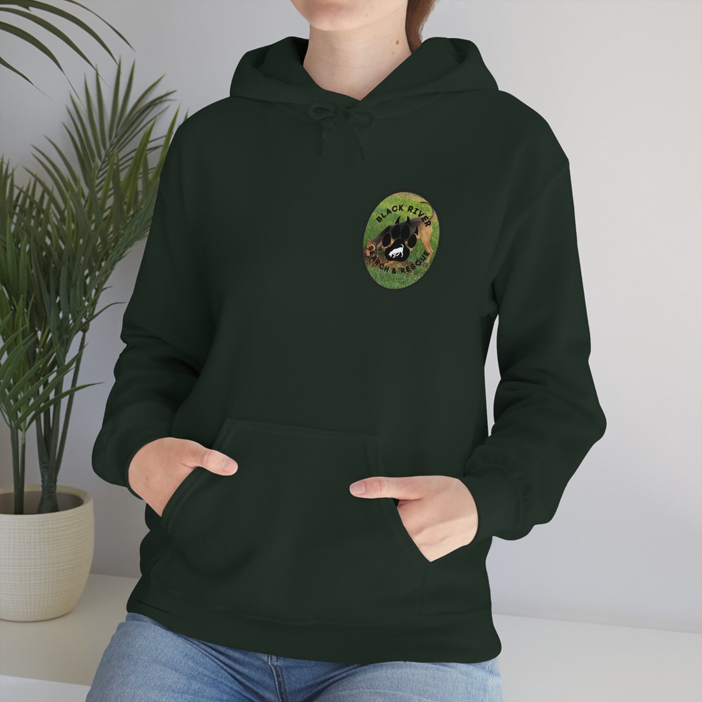 Black River Search & Rescue Logo with Lucy Unisex Heavy Blend™ Hooded Sweatshirt