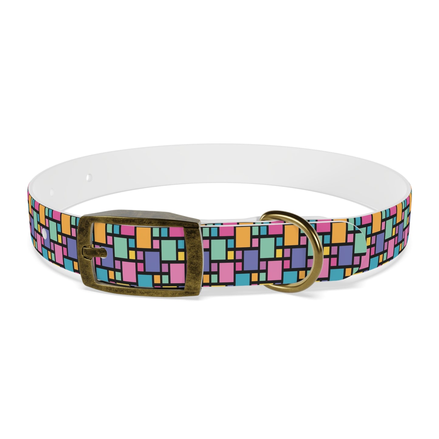 Retro Multicolor Plaid Dog Collar