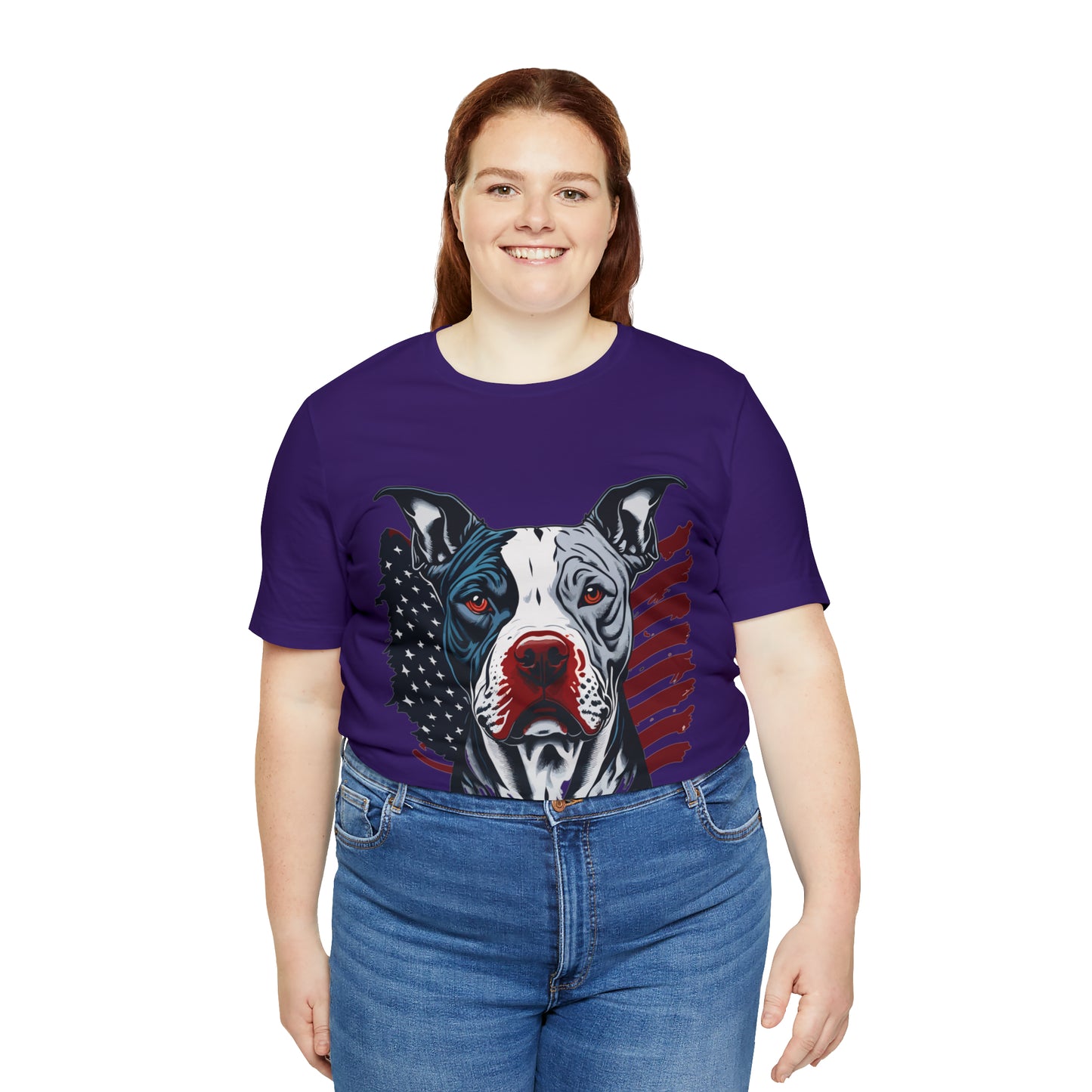 Pit bull 4th of July Unisex Jersey Short Sleeve Tee Patriotic