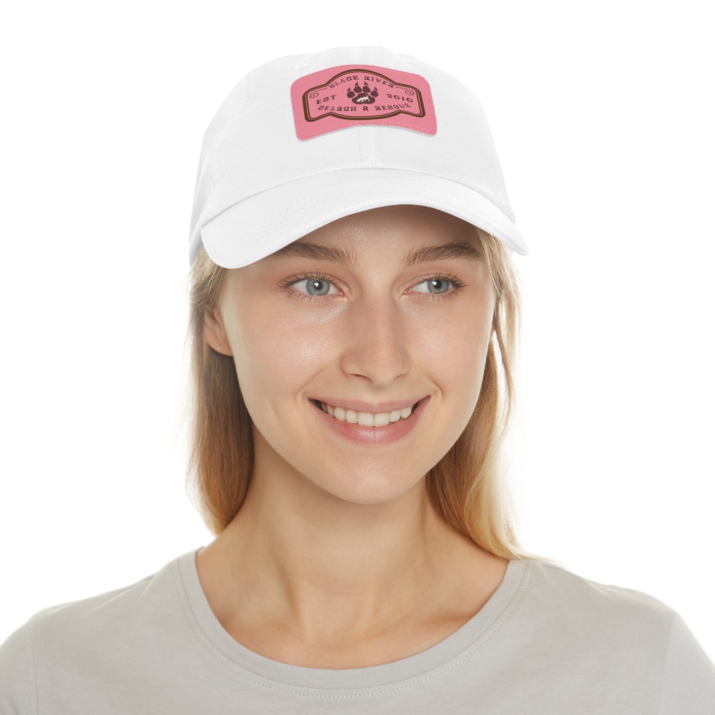 Black River Search & Rescue Logo Unisex Hat with Leather Patch (Rectangle), Multiple colors