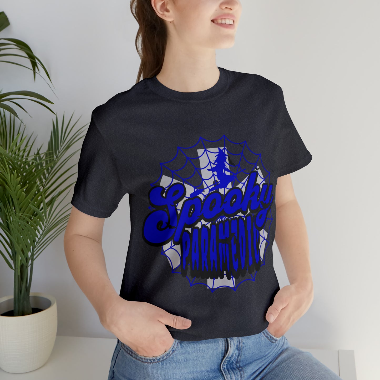 Fun Halloween Paramedic Shirt, Halloween shirt, Blue Spooky Paramedic shirt, Paramedic gift