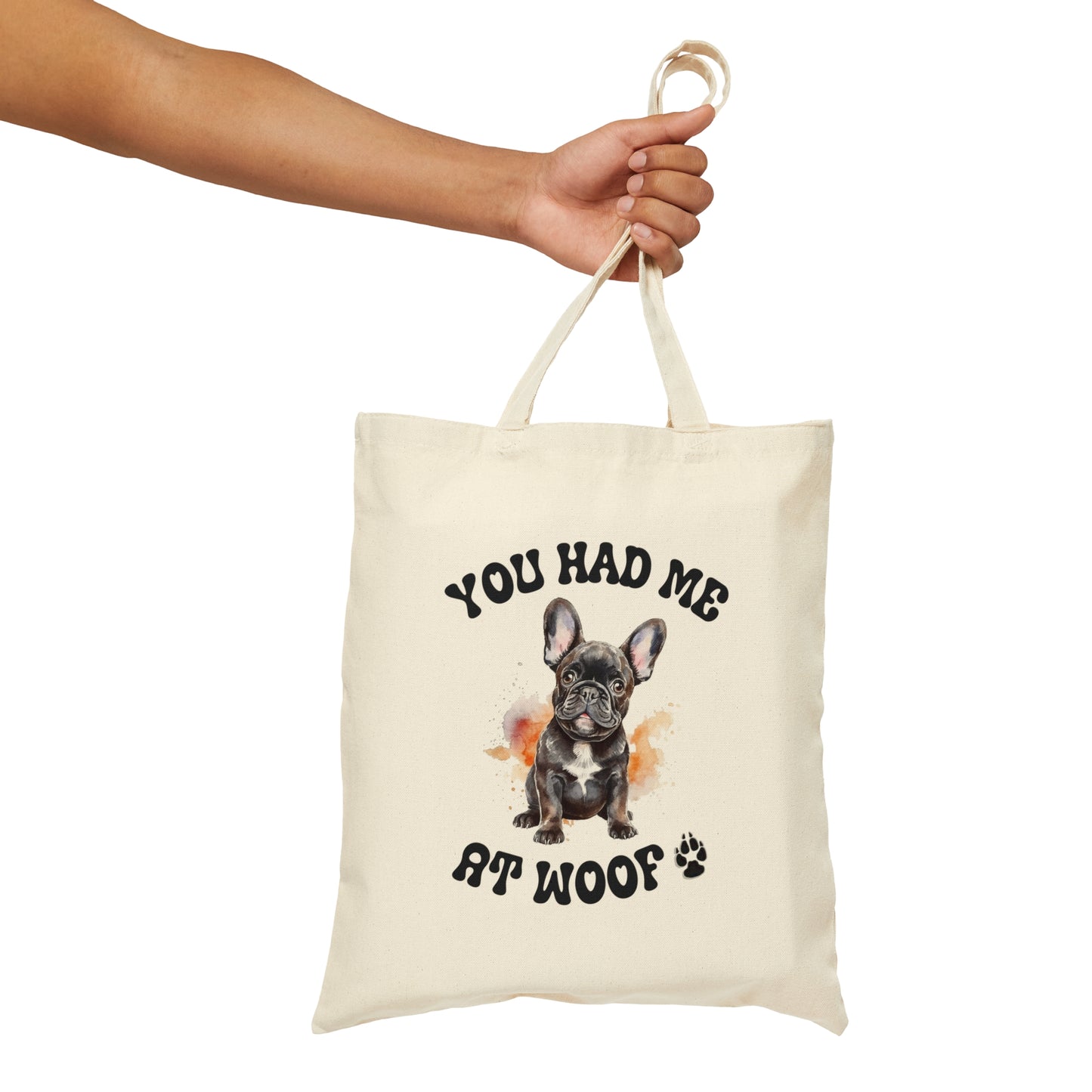 French Bulldog Cotton Canvas Tote Bag Frenchie tote