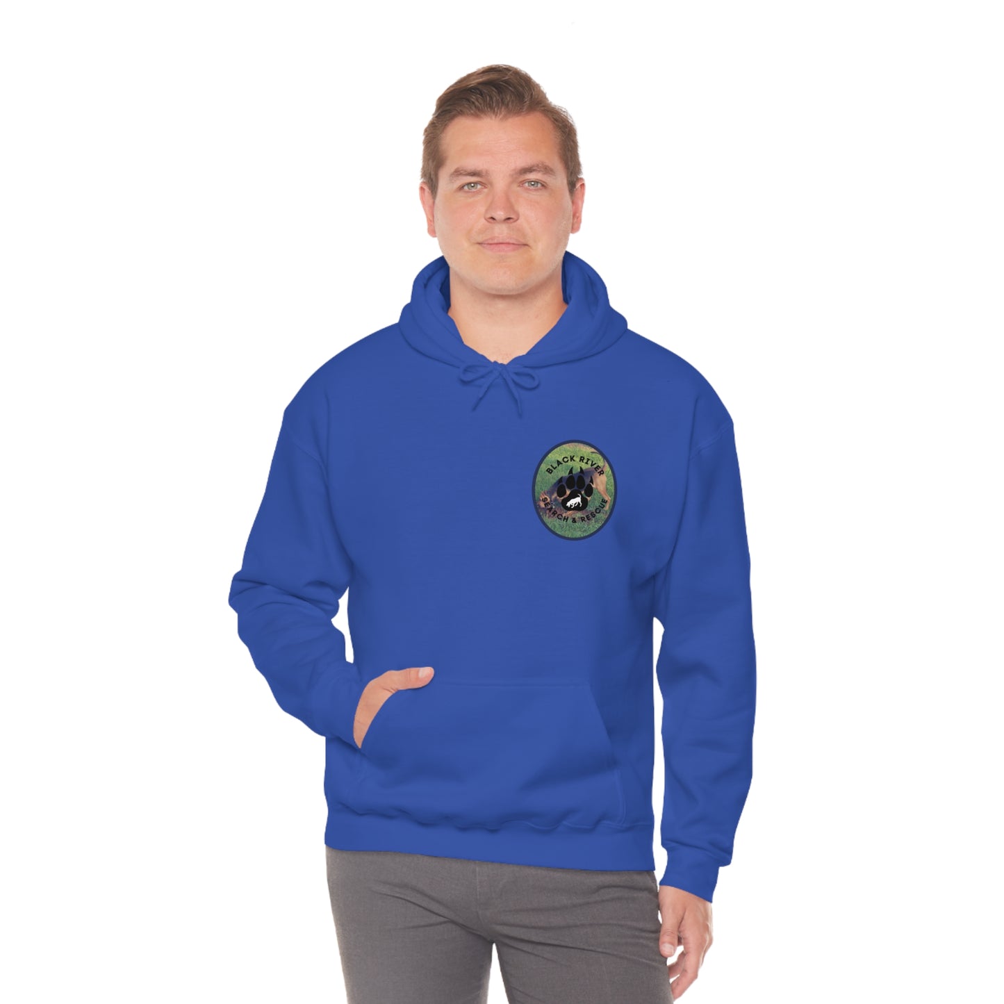 Black River Search & Rescue Logo with Lucy Unisex Heavy Blend™ Hooded Sweatshirt