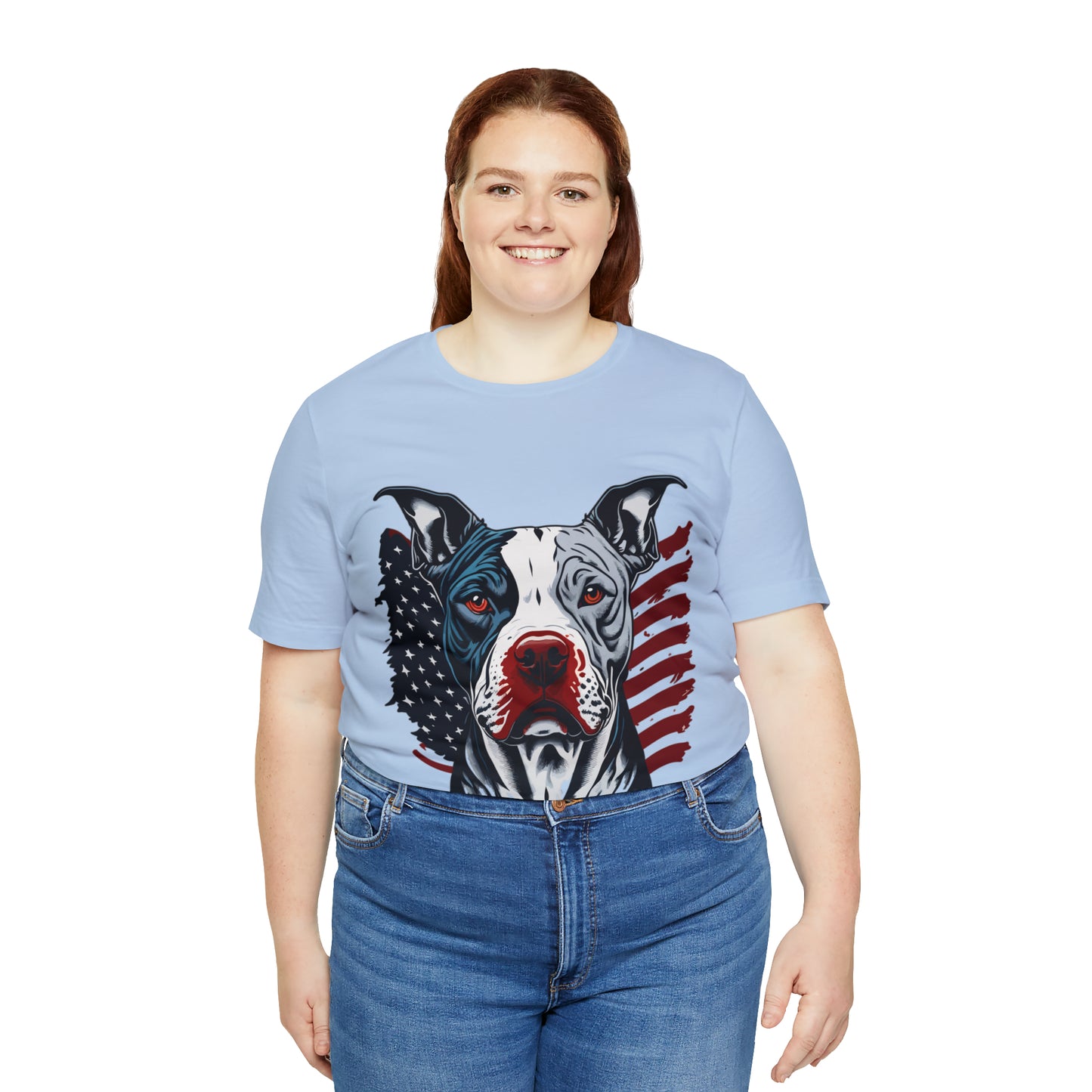 Pit bull 4th of July Unisex Jersey Short Sleeve Tee Patriotic