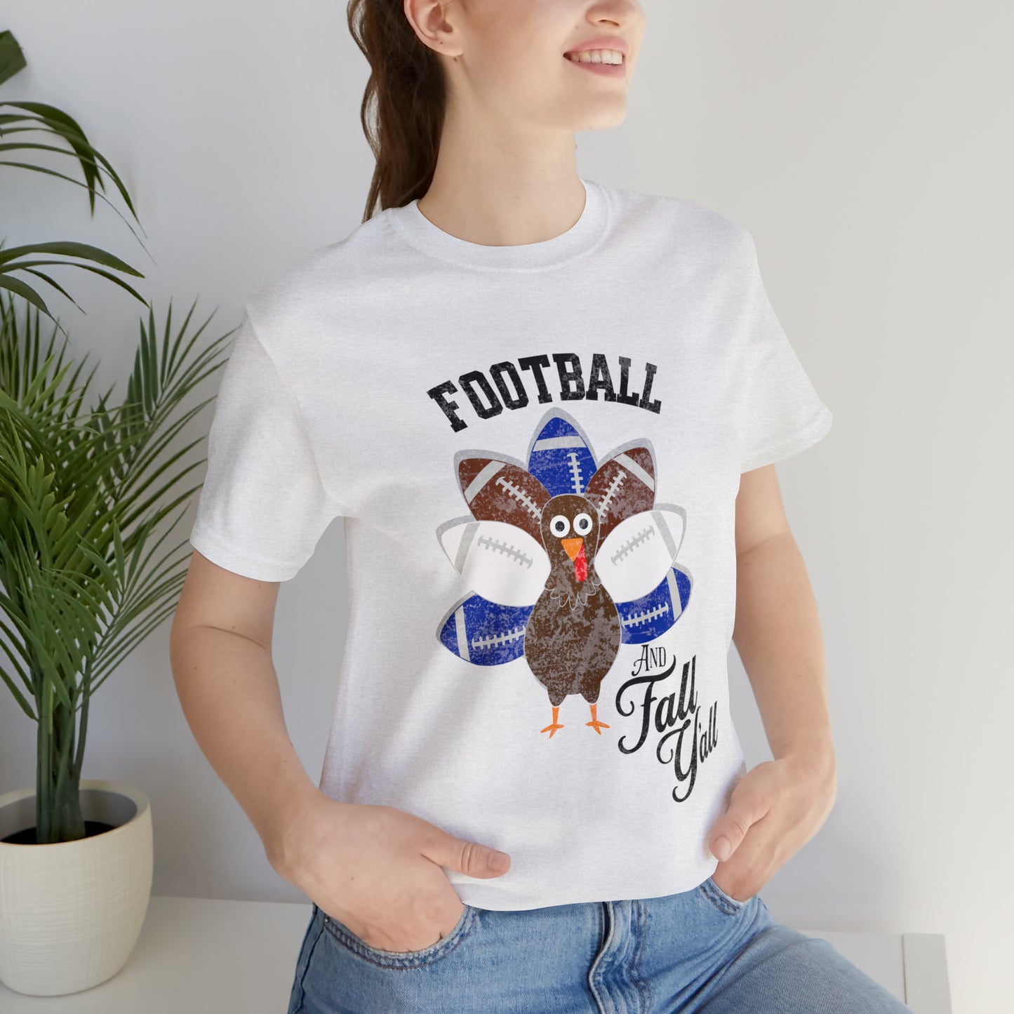 Vintage Blue and White Football Short Sleeve Tee, Football and turkey shirt, Kentucky