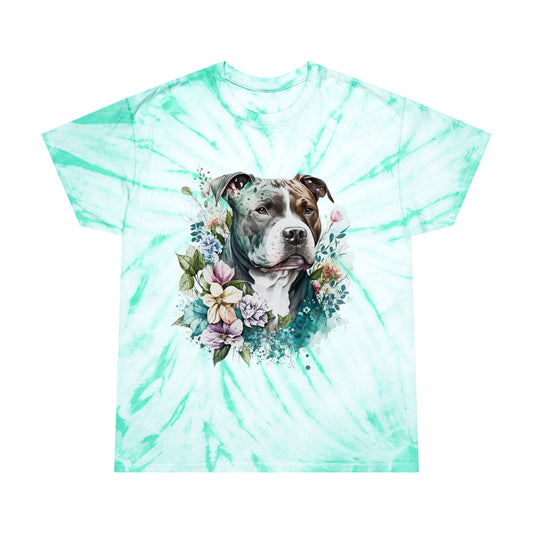 Pitbull pawprint Love Tie-Dye Tee, Cyclone