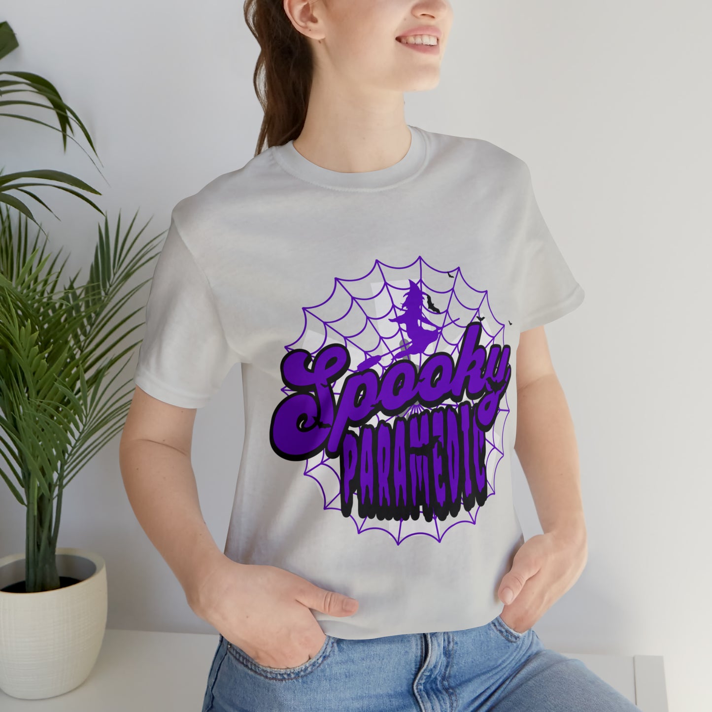 Fun Halloween Paramedic Shirt, Halloween shirt, Purple Spooky Paramedic shirt, Paramedic gift