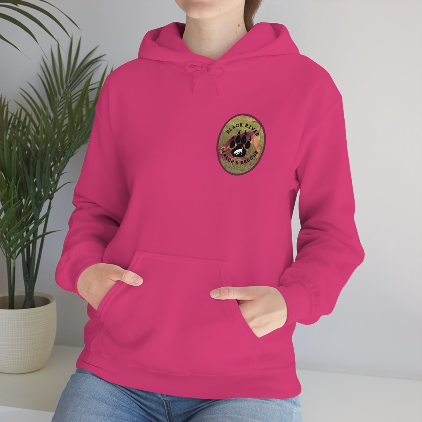 Black River Search & Rescue Logo with Lucy Unisex Heavy Blend™ Hooded Sweatshirt