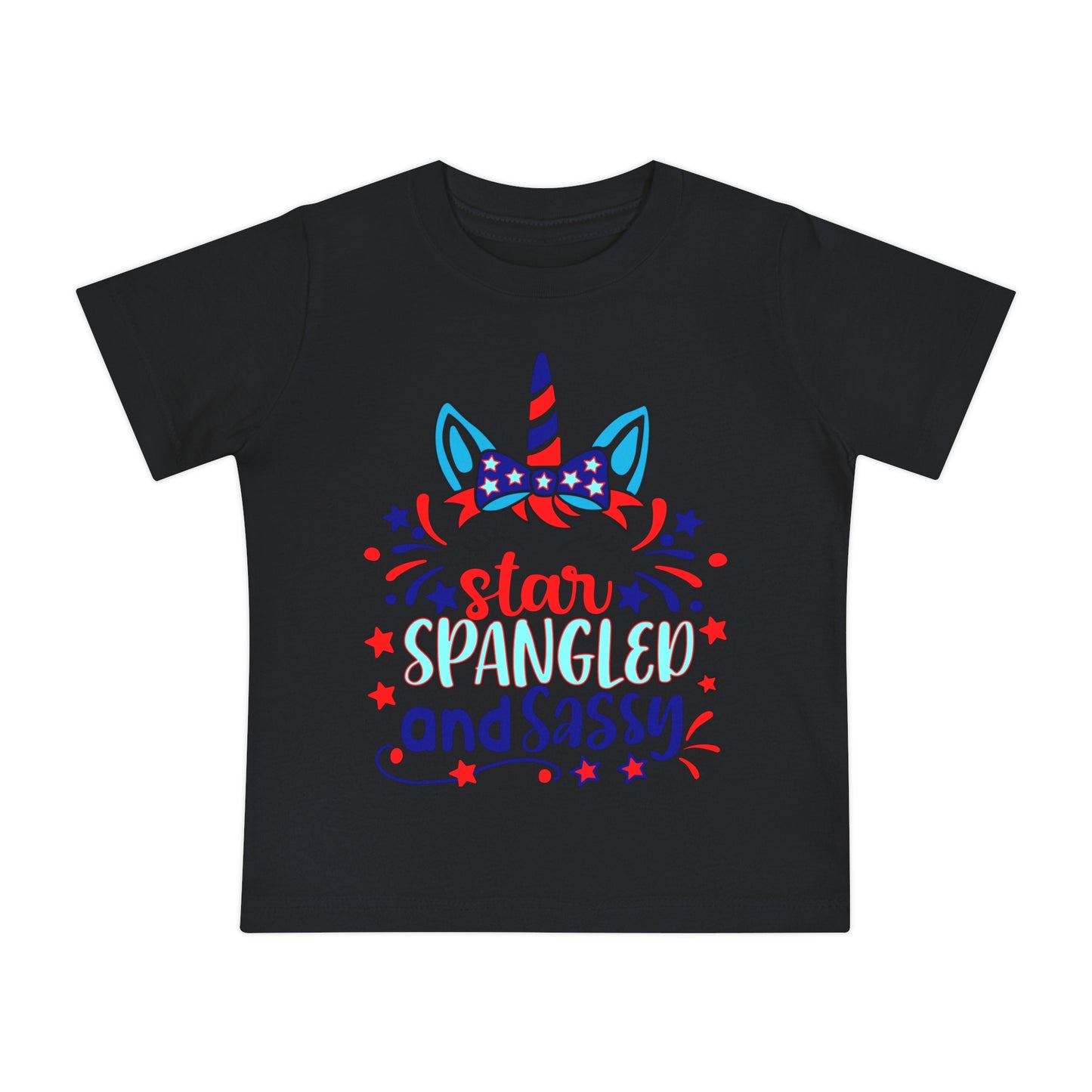 Star Spangled and Sassy 4th of July Baby Short Sleeve T-Shirt Patriotic