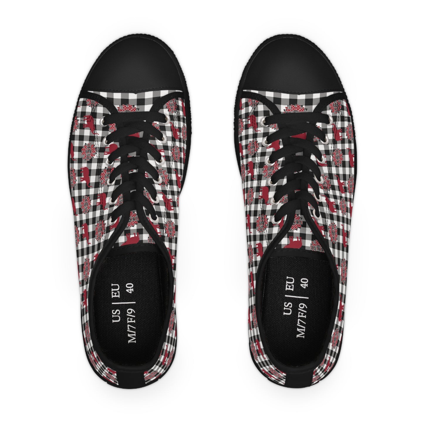 Alabama Girl Print sneaker Black Gingham