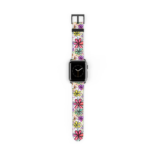 Retro flower multicolor Apple Watch Band floral