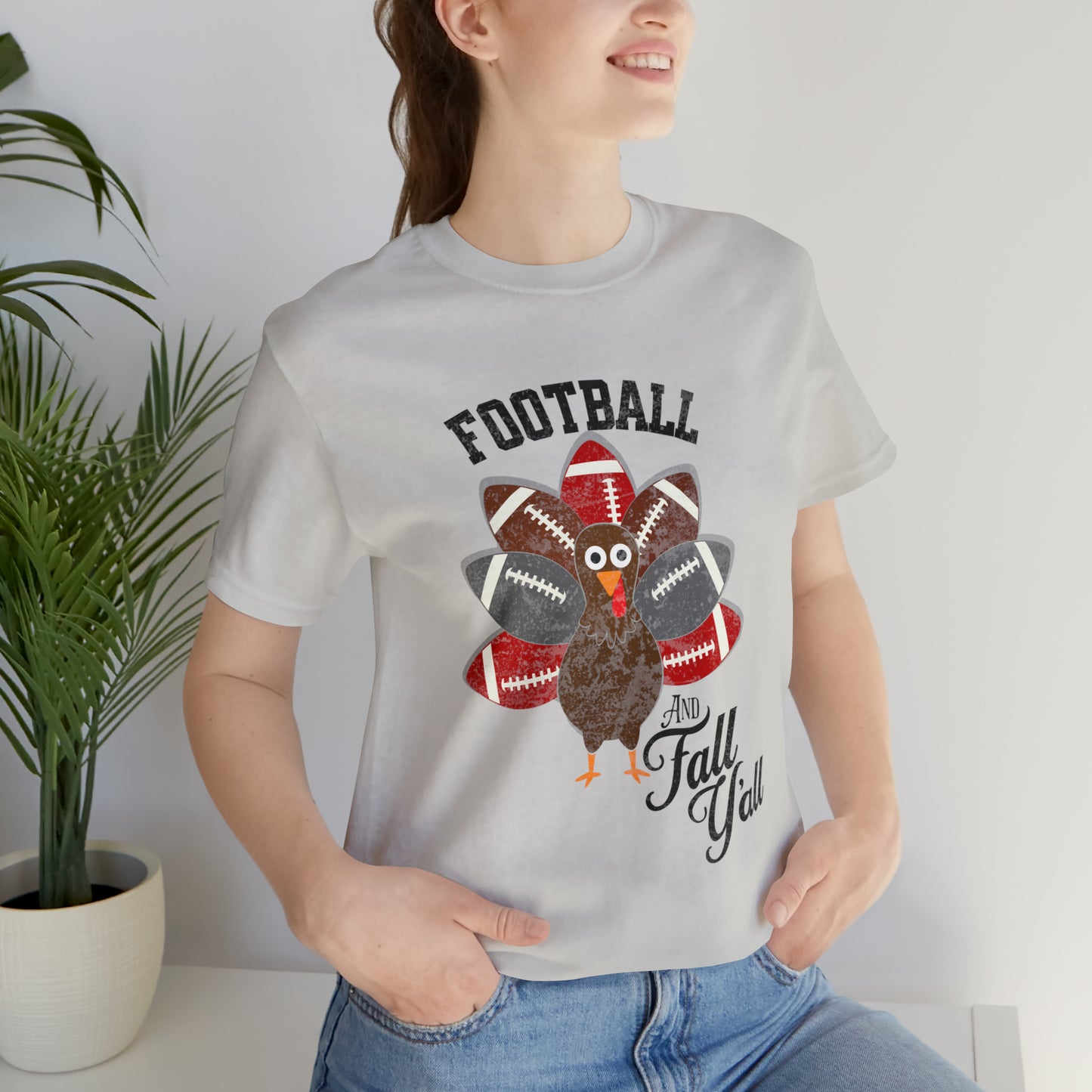 Vintage Red and Gray Football Short Sleeve Tee, Football and turkey shirt, Ohio State