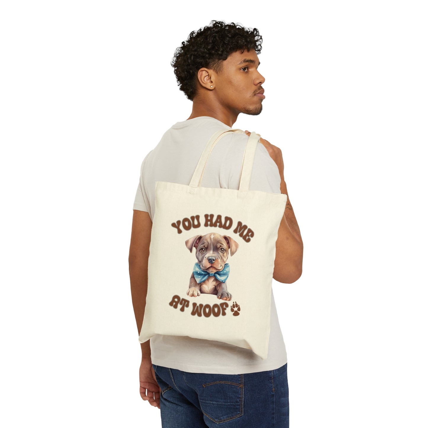 Pitbull Cotton Canvas Tote Bag