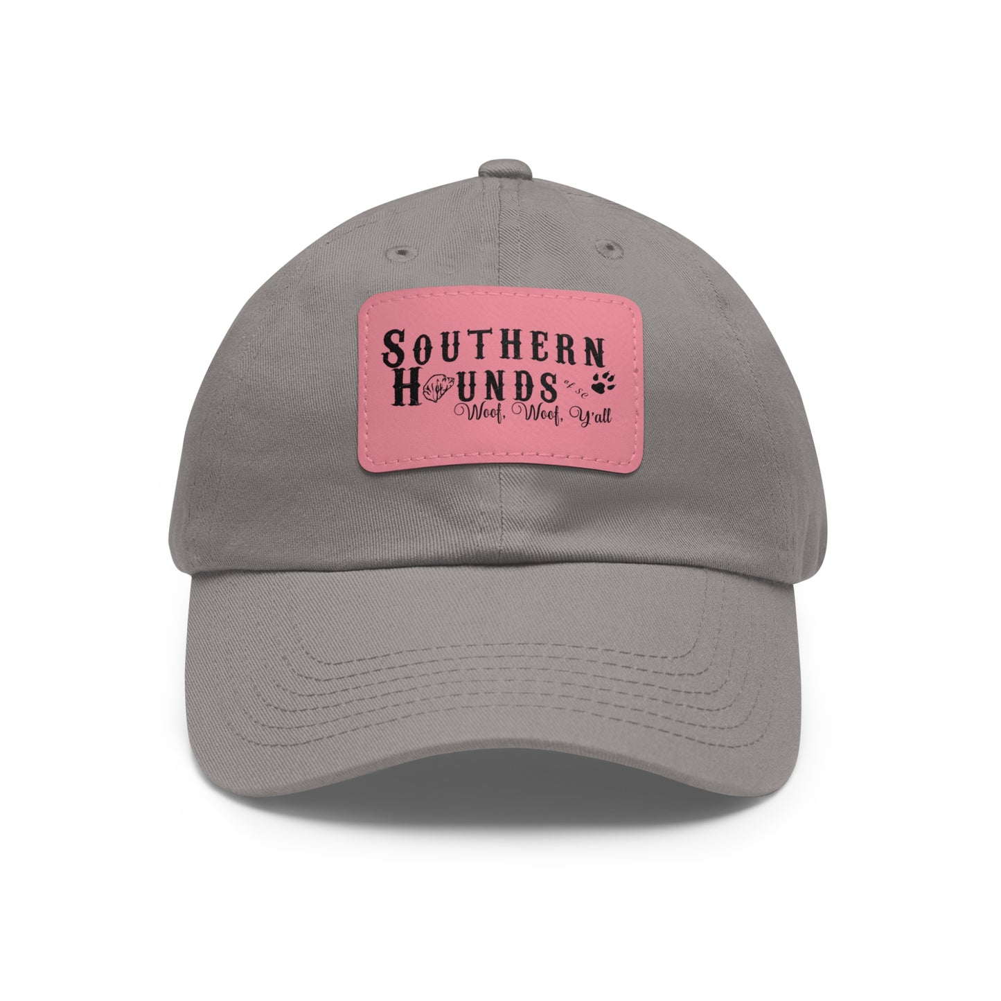 Dad Southern Hounds Hat with Leather Patch (Rectangle)