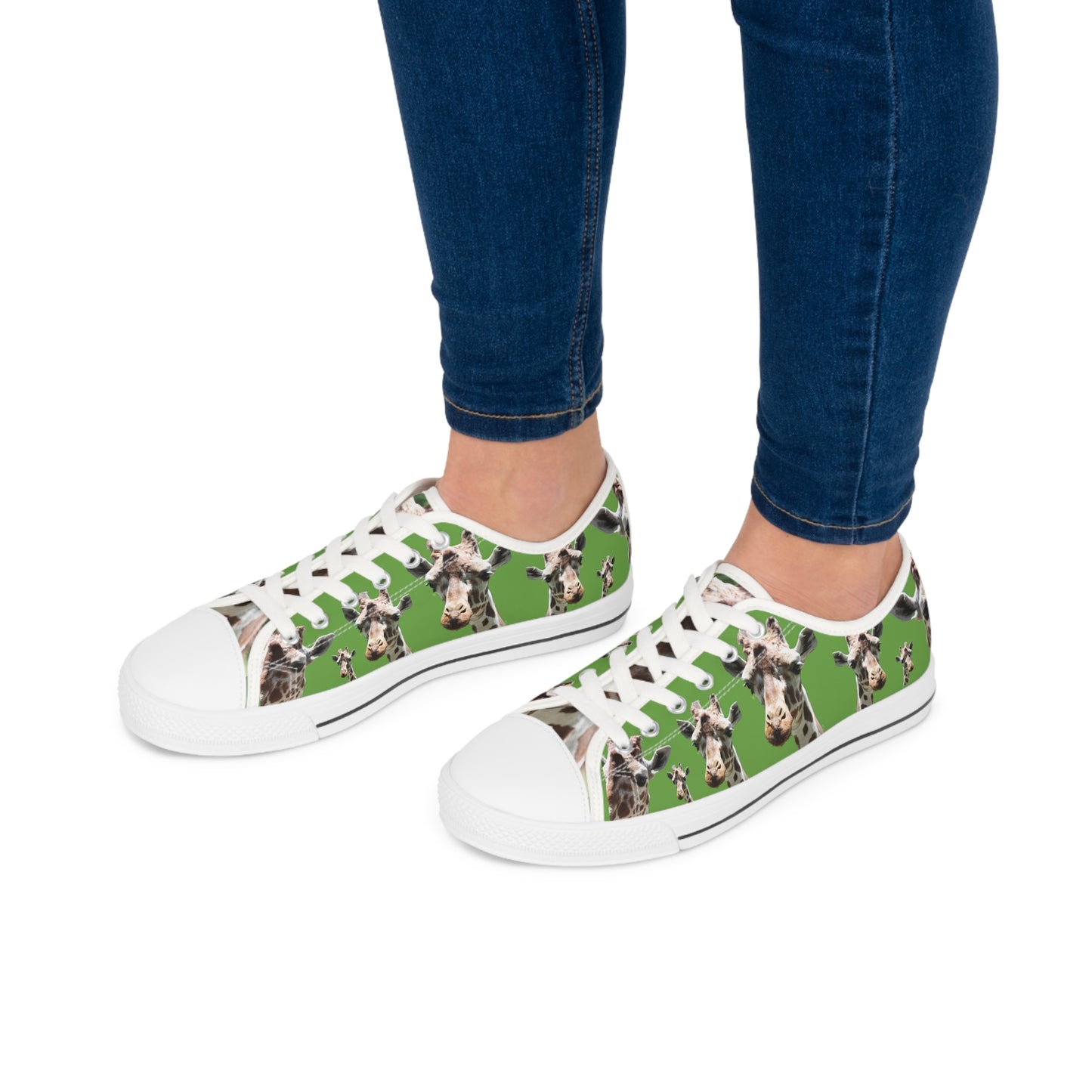 Women's Low Top Sneakers, Giraffe, Animal eye