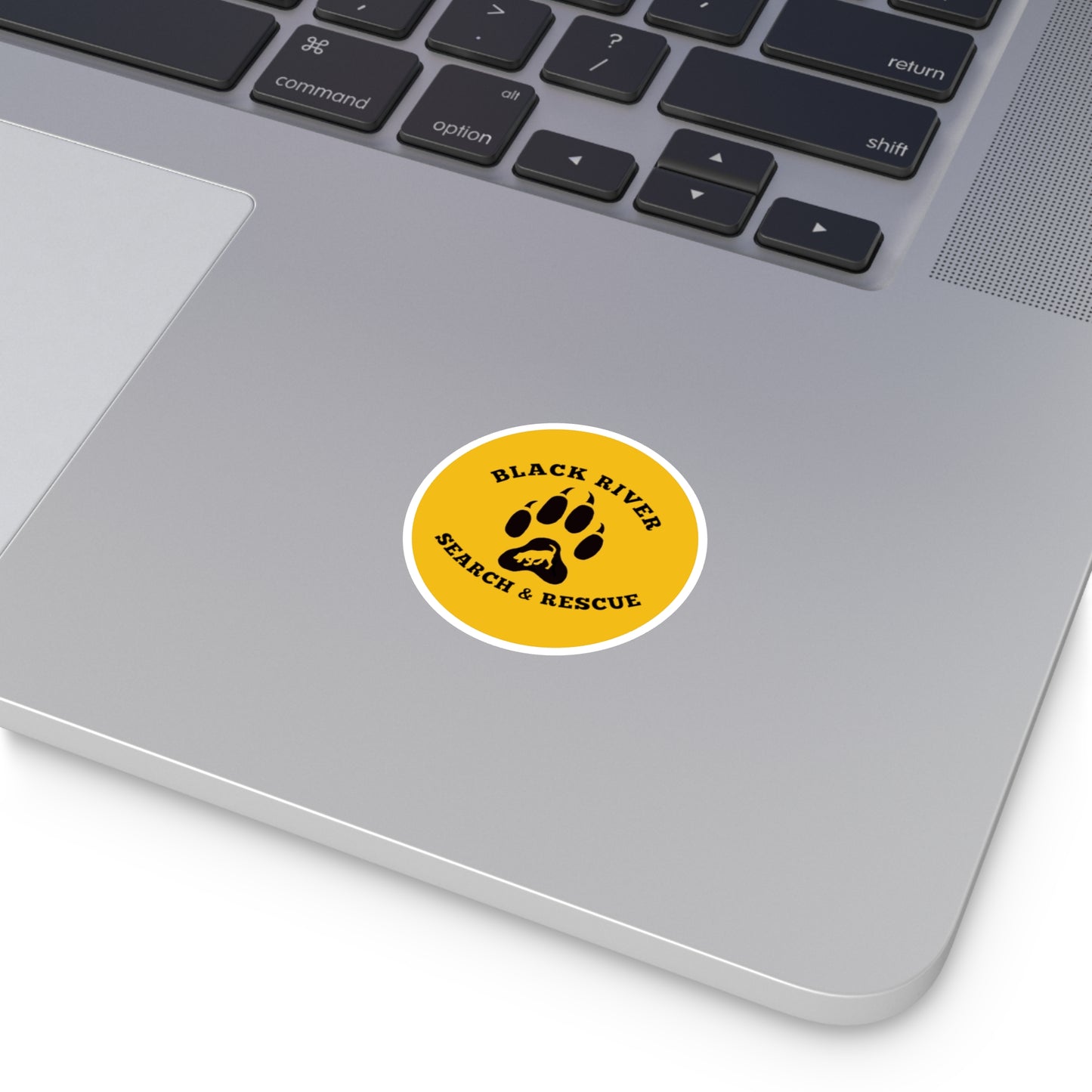 BRSAR Logo Round Stickers, Indoor\Outdoor, Multiple sizes, Yellow