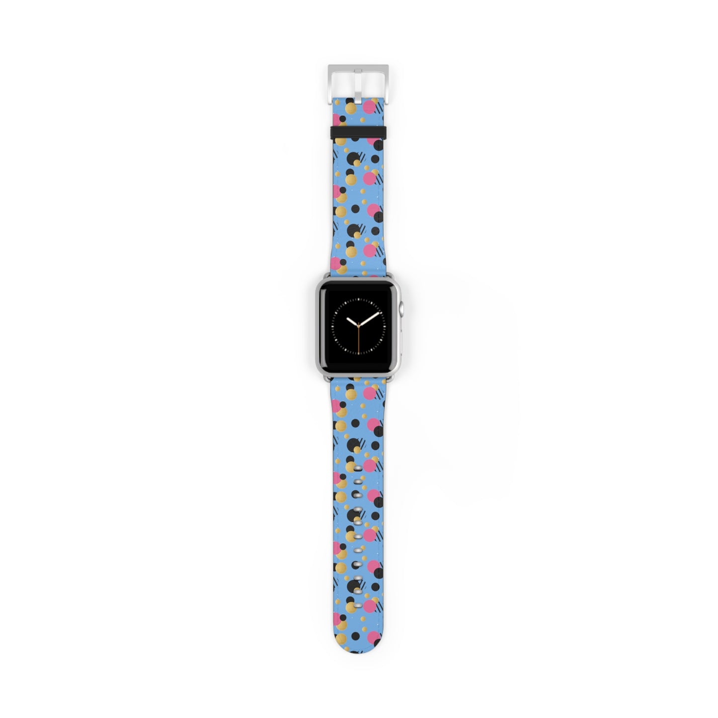 Pink Black Gold Polka Dot light Blue Apple Watch Band