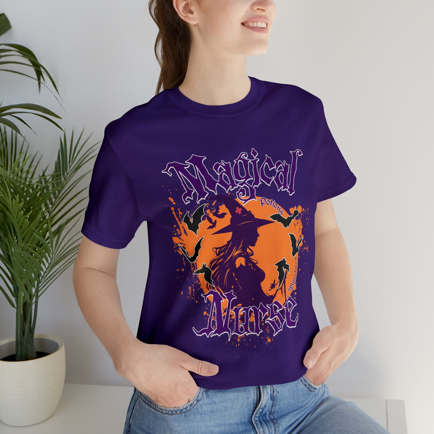 Magical Nurse Halloween short sleeved shirt