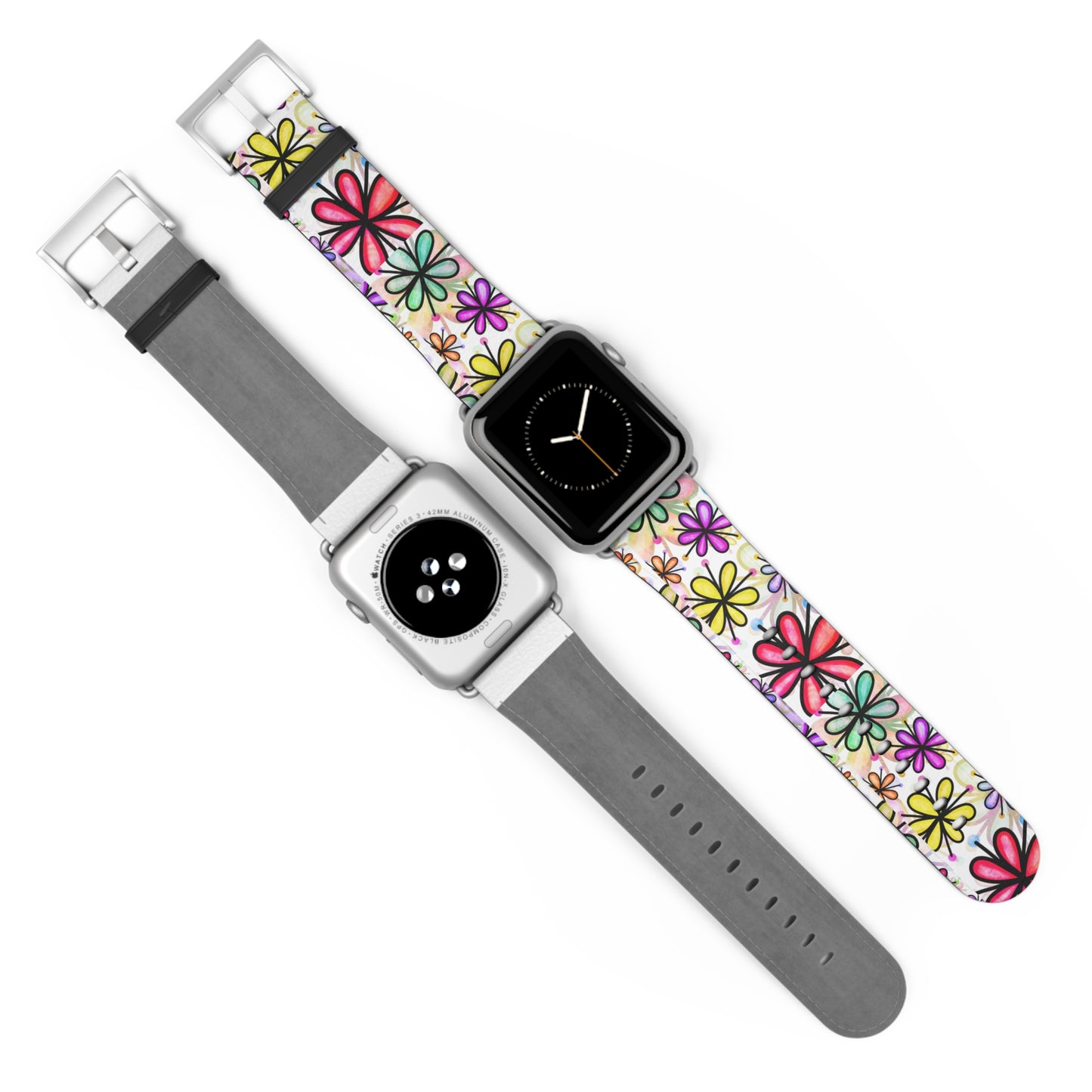 Retro flower multicolor Apple Watch Band floral