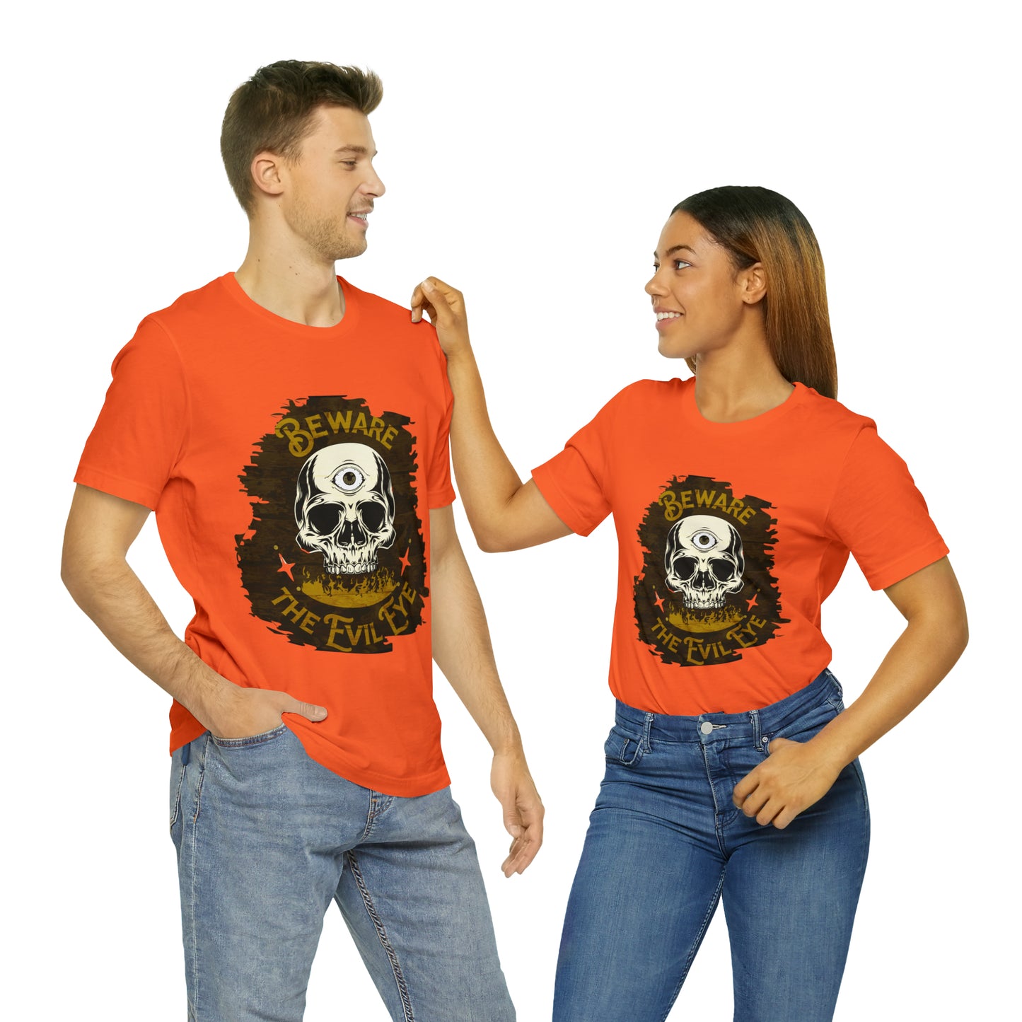 Brown Evil Eye Halloween Shirt, Halloween shirt, Skull Shirt