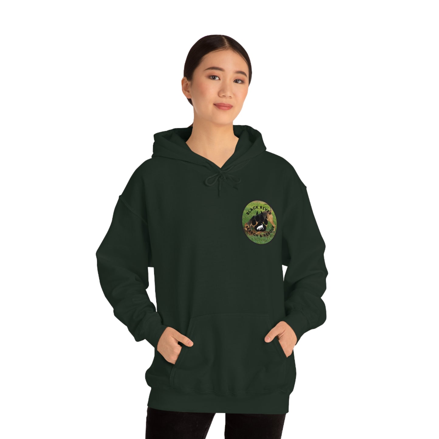 Black River Search & Rescue Logo with Lucy Unisex Heavy Blend™ Hooded Sweatshirt