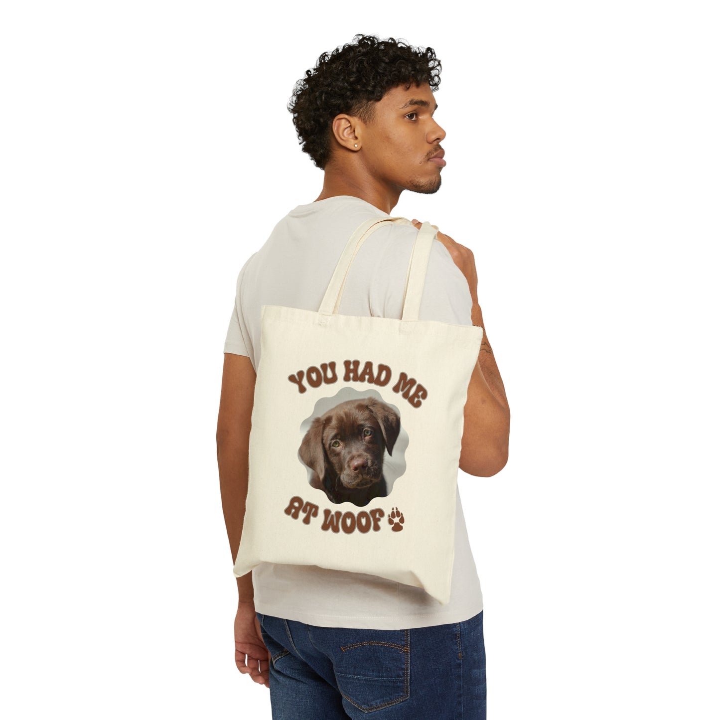 Brown Labrador Cotton Canvas Tote Bag Brown Lab Bag