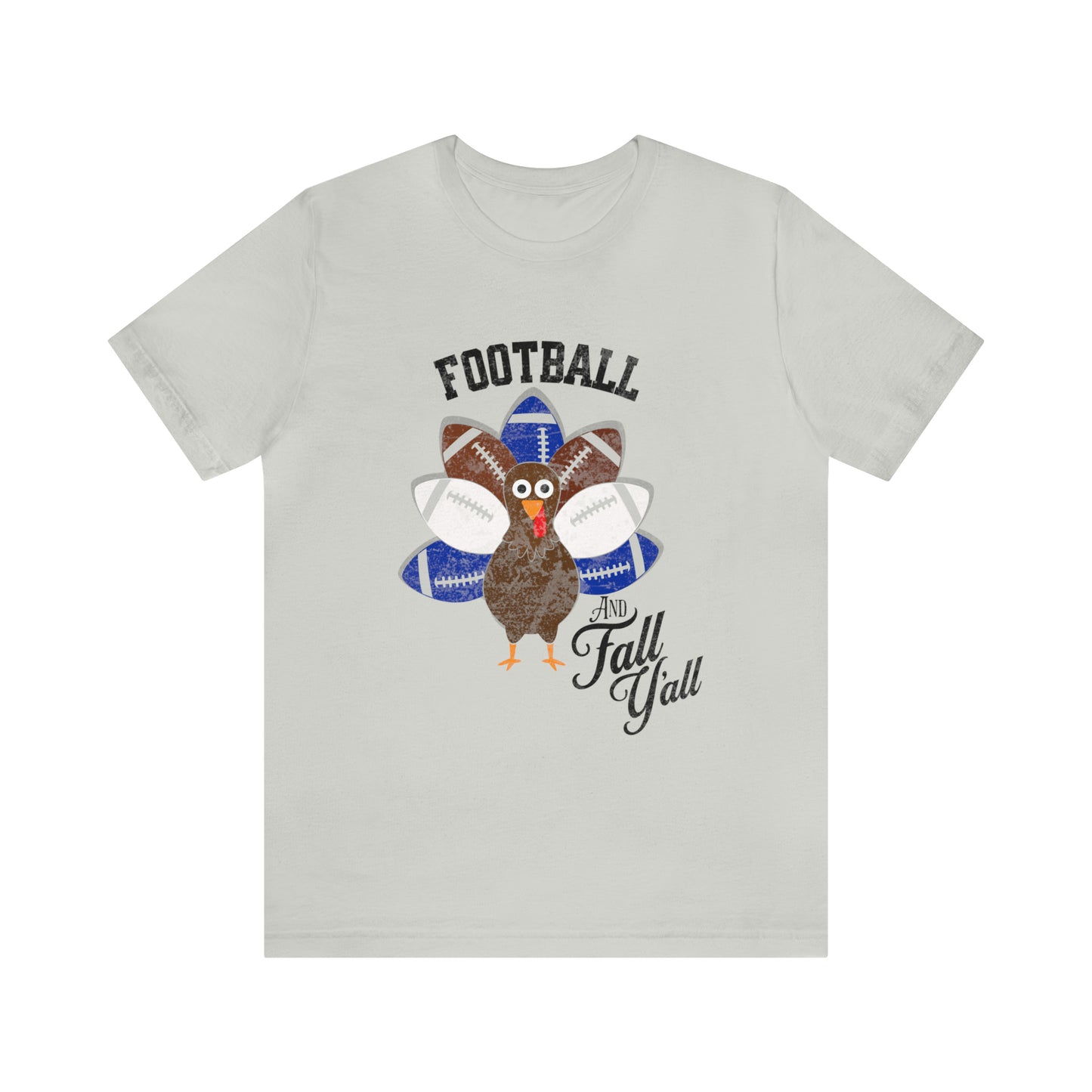 Vintage Blue and White Football Short Sleeve Tee, Football and turkey shirt, Kentucky