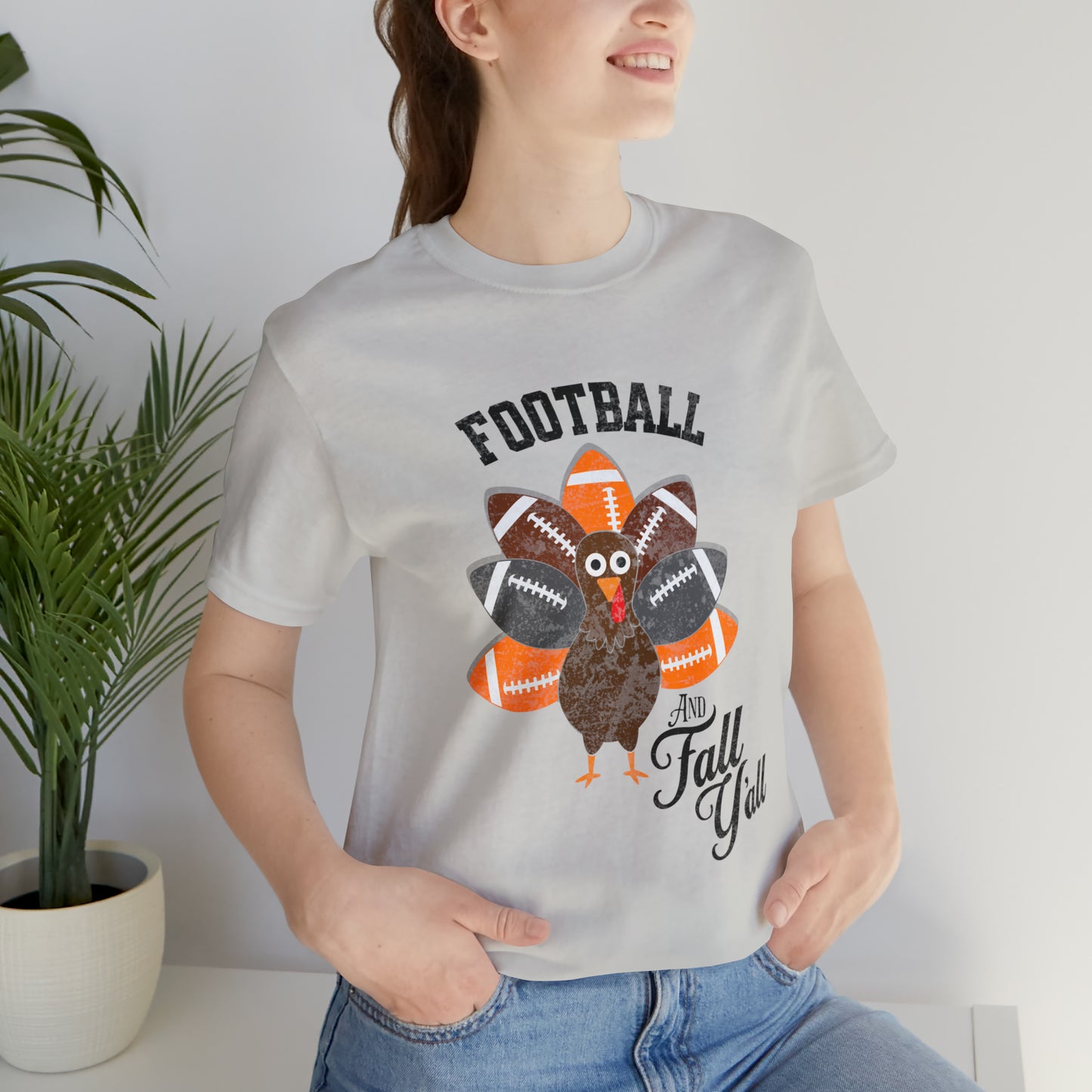 Vintage Orange and Gray Football Short Sleeve Tee, Football and turkey shirt, Tennessee