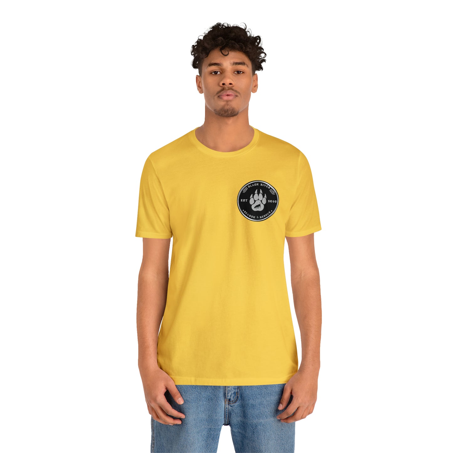 Black River Search & Rescue Logo Black Unisex Jersey Short Sleeve Tee