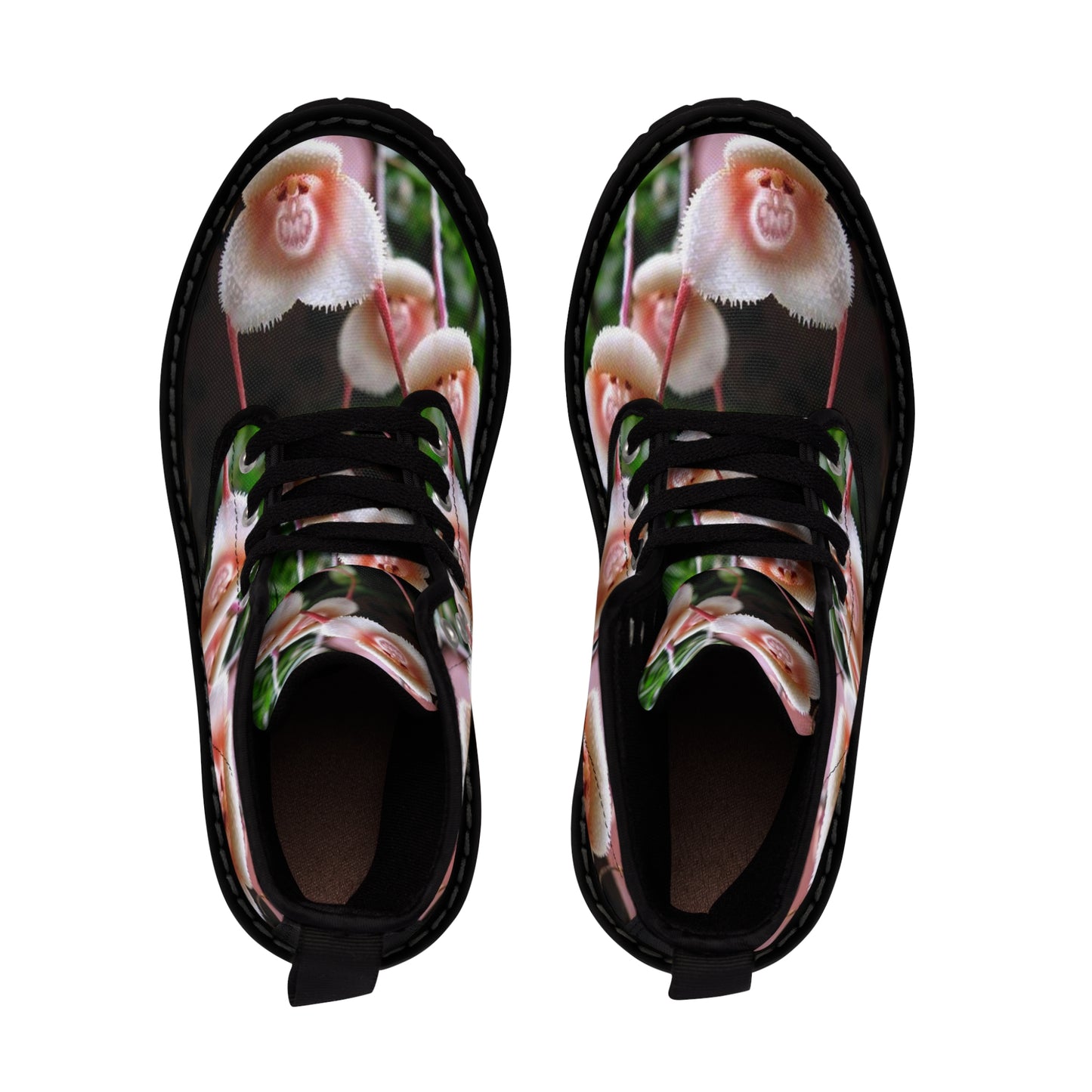 Women's Canvas Boots, Orchids, Monkeys, Flowers