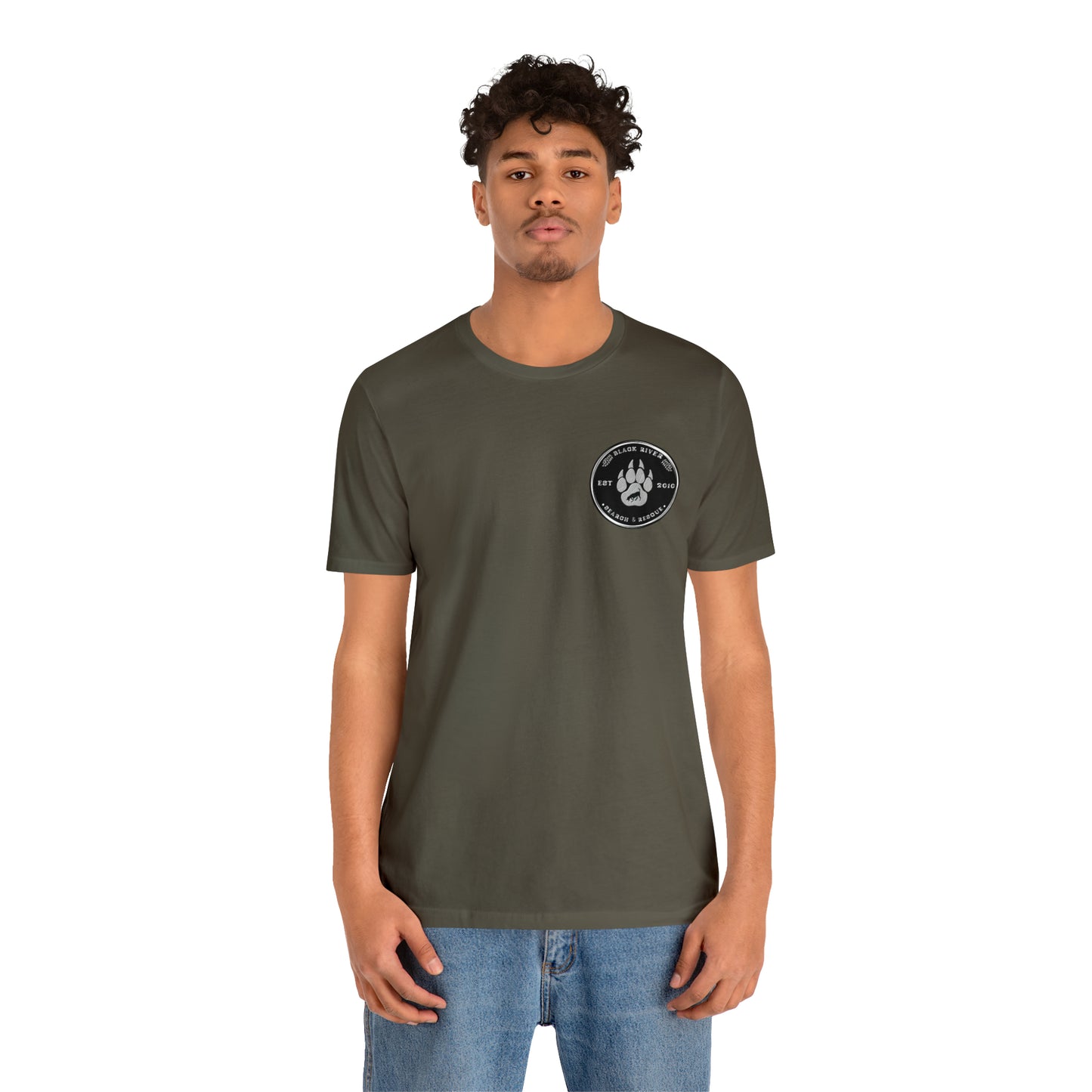 Black River logo black Short Sleeve Tee