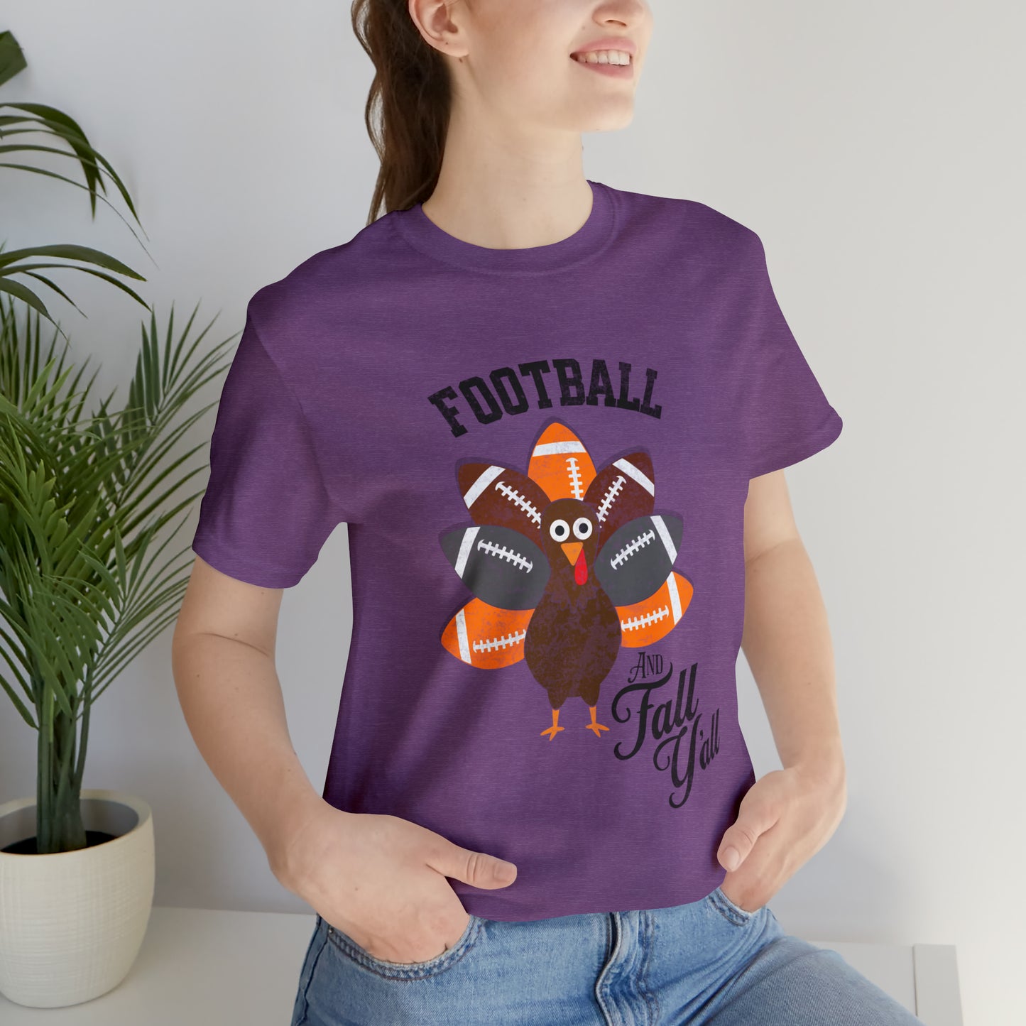 Vintage Orange and Gray Football Short Sleeve Tee, Football and turkey shirt, Tennessee