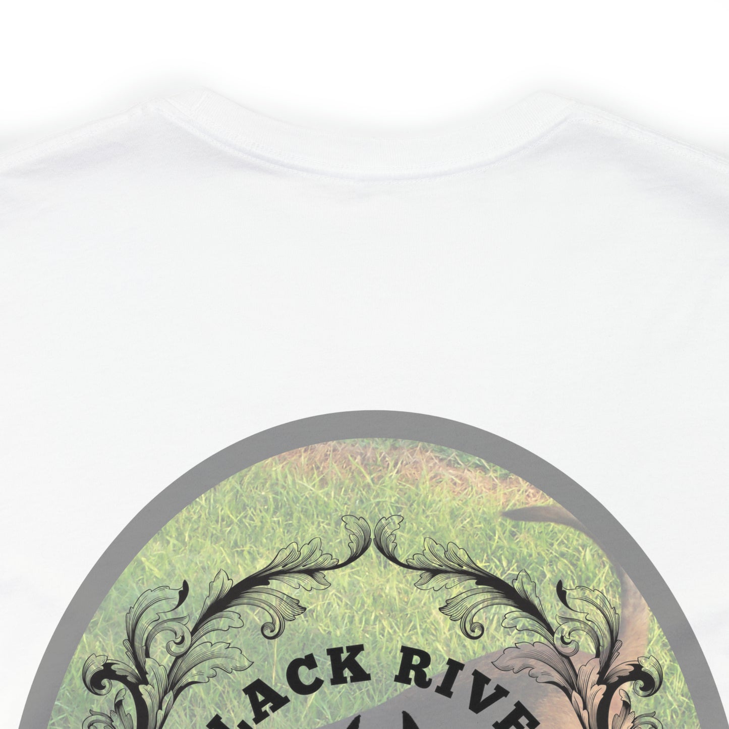 Black River Search & Rescue Logo with Lucy Unisex Jersey Short Sleeve Tee