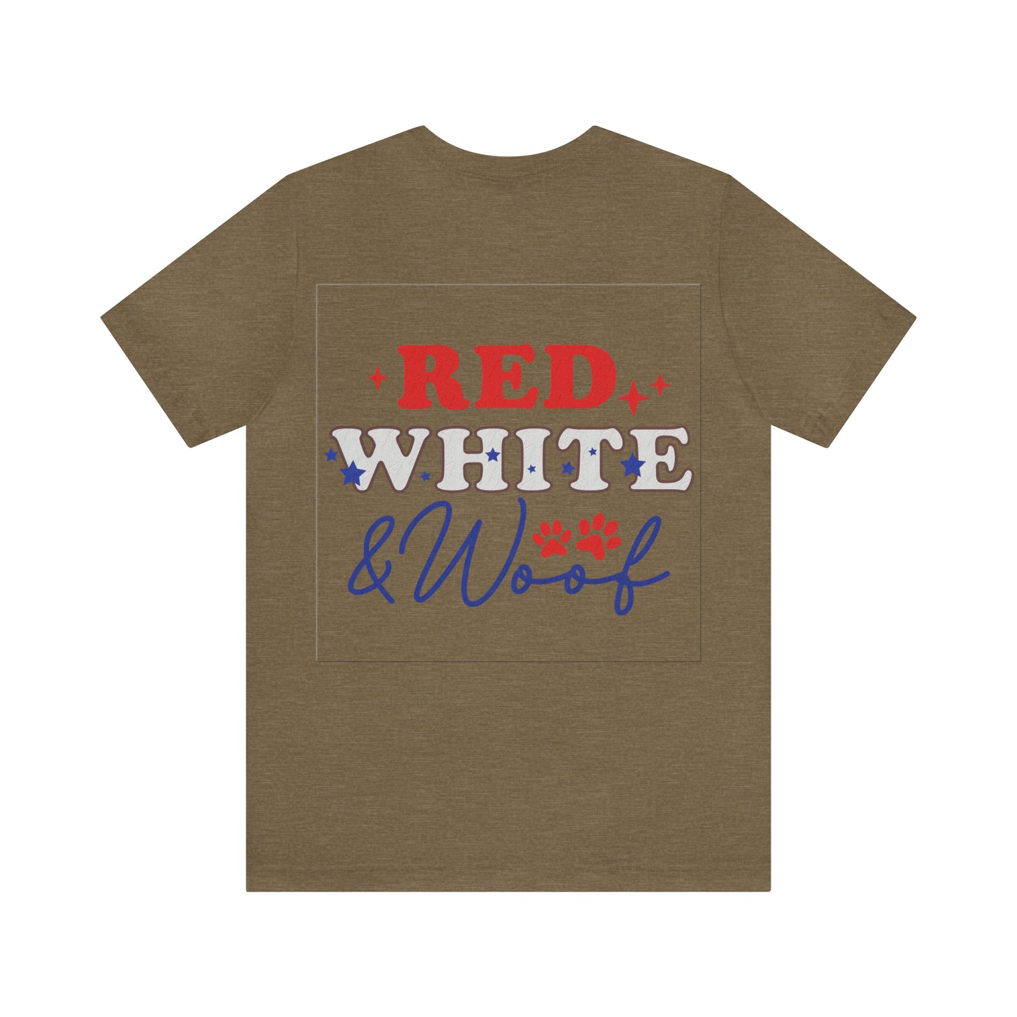 4th of July Pawprint Unisex Jersey Short Sleeve Tee Patriotic American Flag