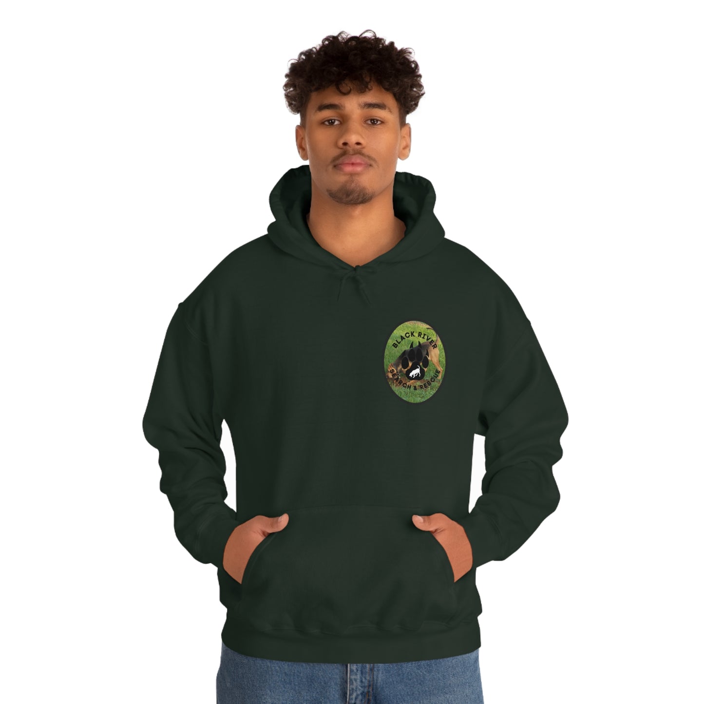 Black River Search & Rescue Logo with Lucy Unisex Heavy Blend™ Hooded Sweatshirt