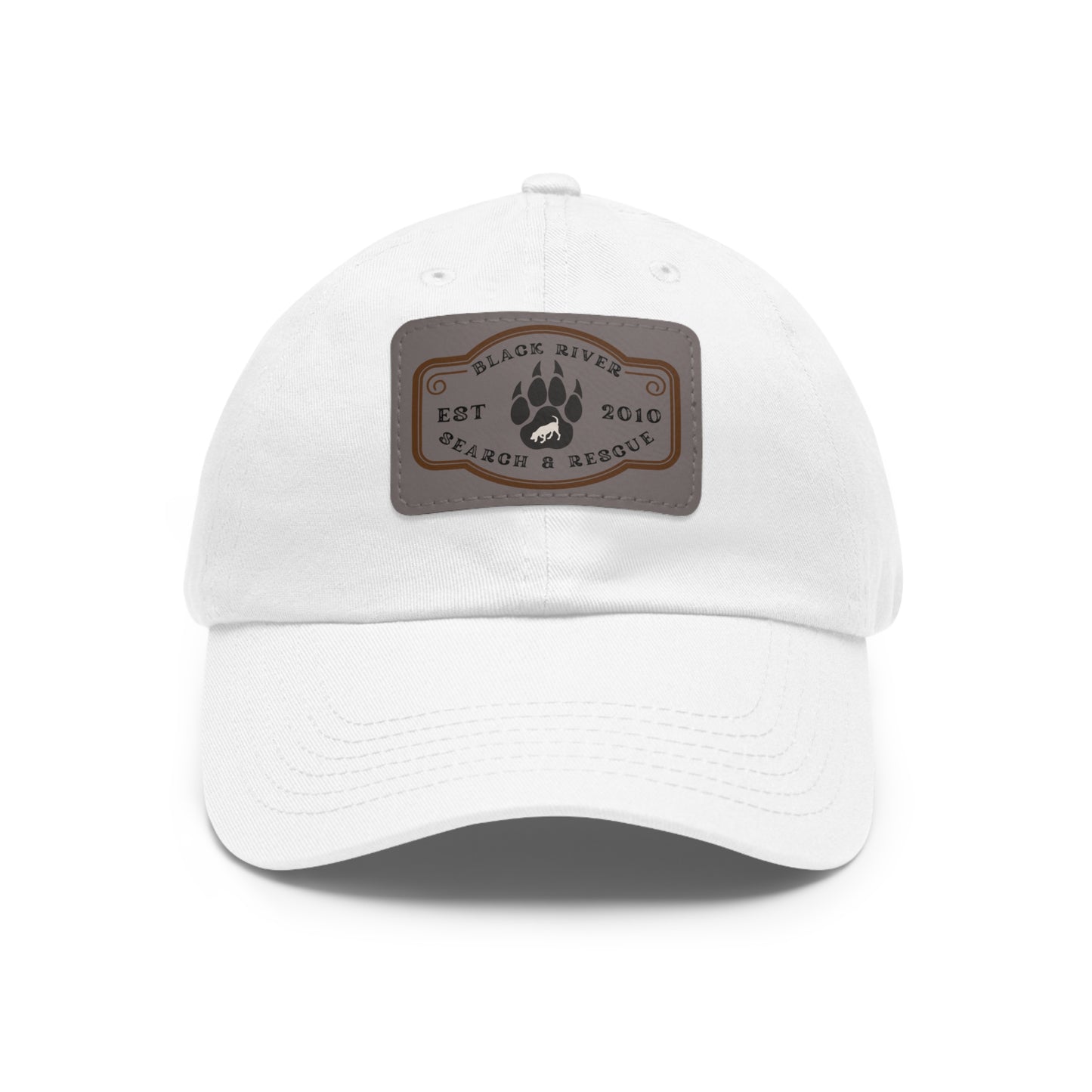 Black River Search & Rescue Logo Unisex Hat with Leather Patch (Rectangle), Multiple colors