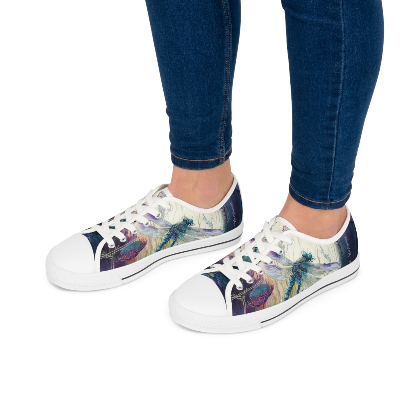 Women's Low Top Sneakers, Dragonfly