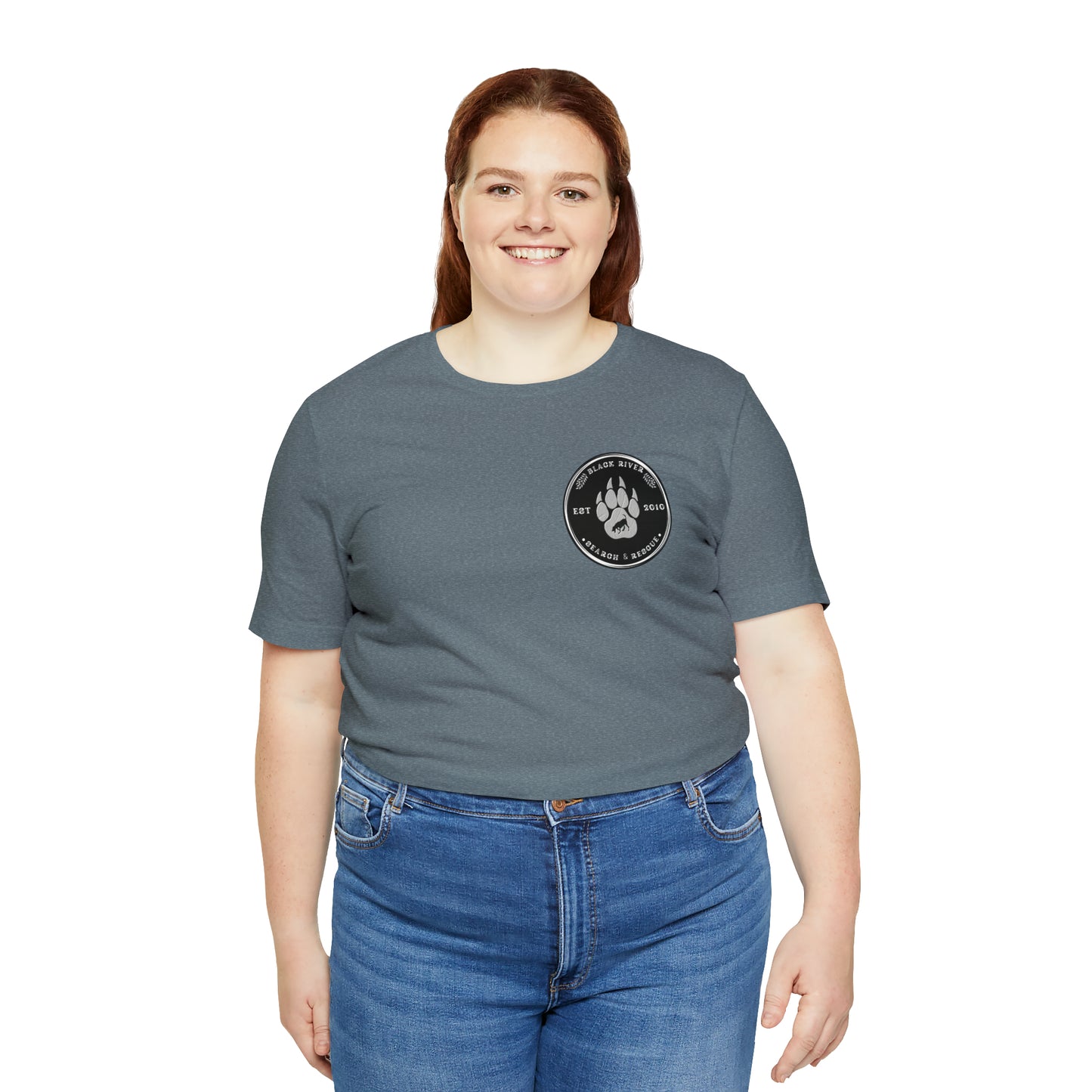 Black River Search & Rescue Logo Black Unisex Jersey Short Sleeve Tee